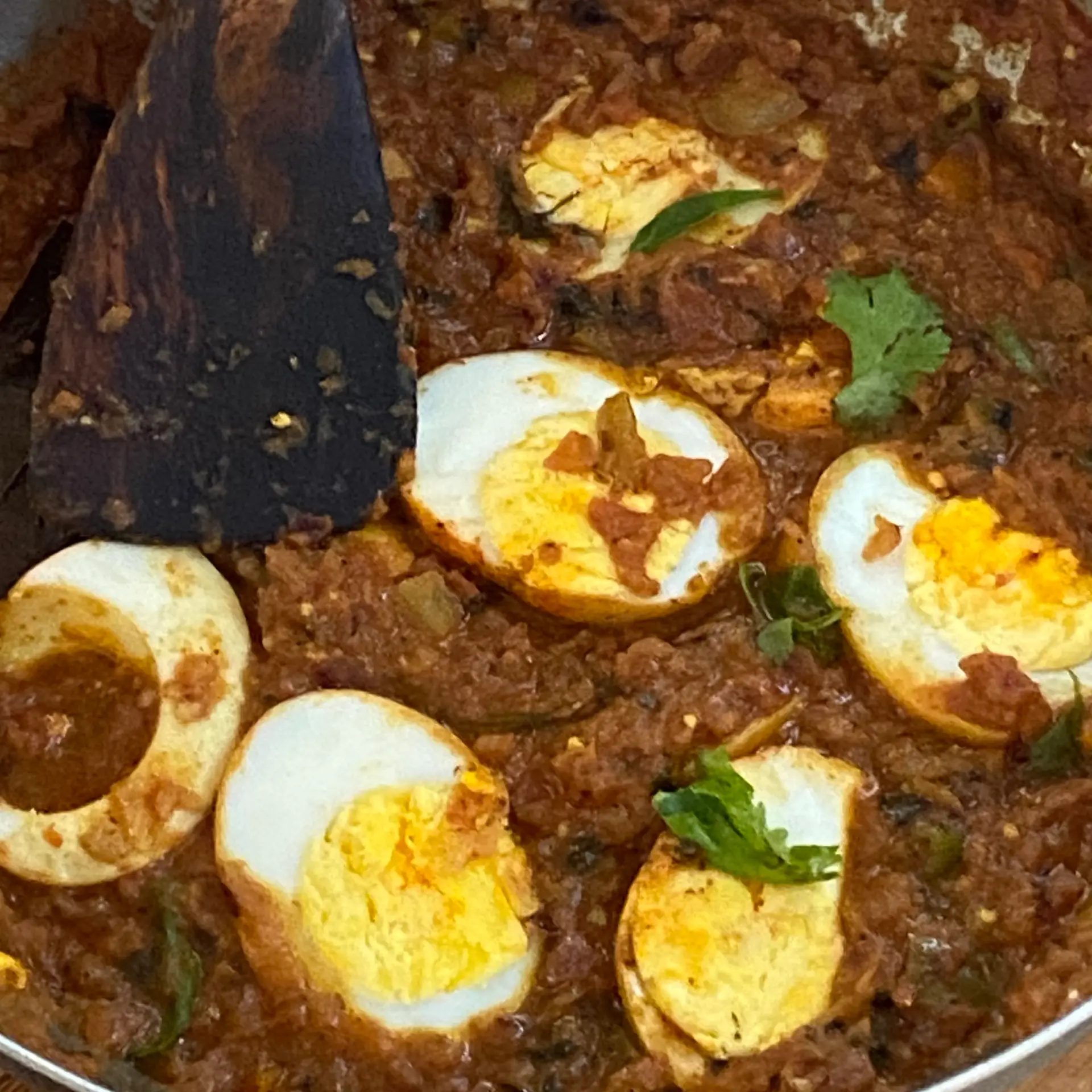 A cook's photo of Egg Curry