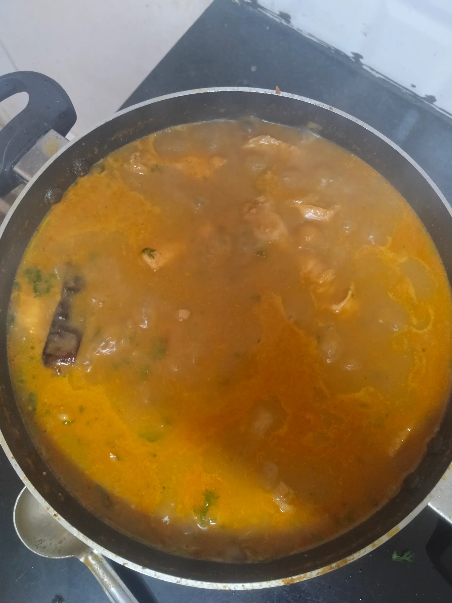 A cook's photo of Chicken Curry (with coconut)