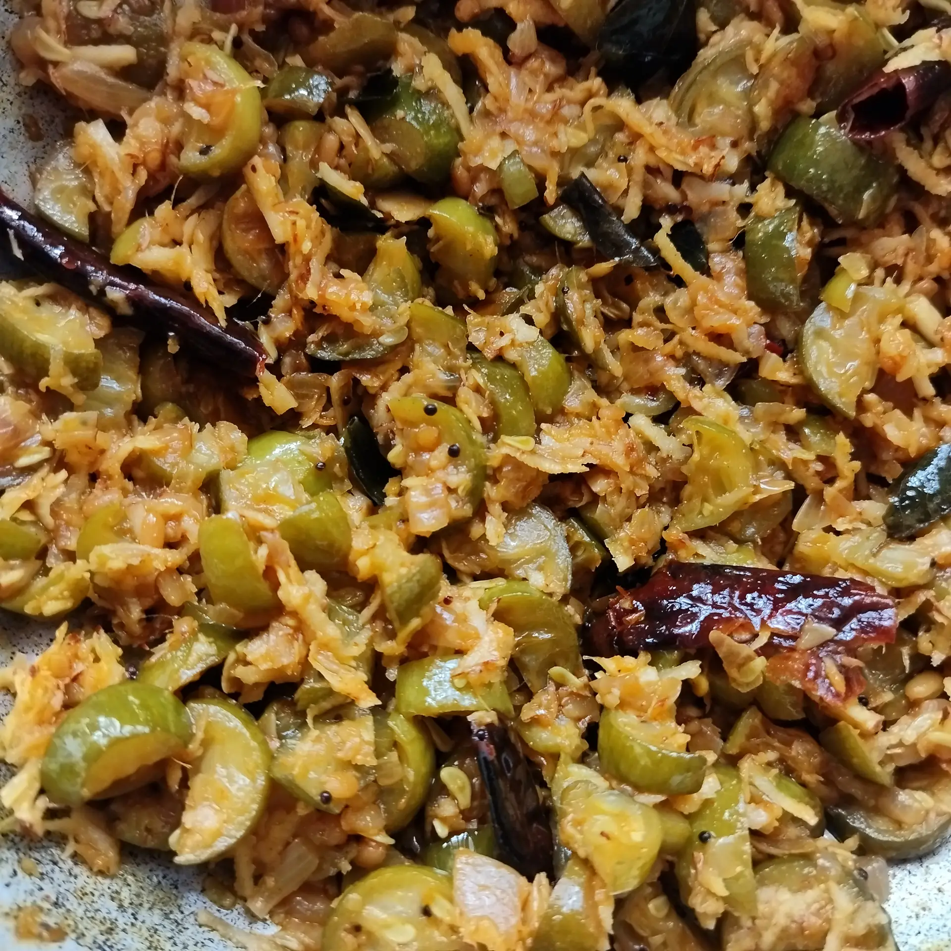 A cook's photo of Kovakkai Poriyal