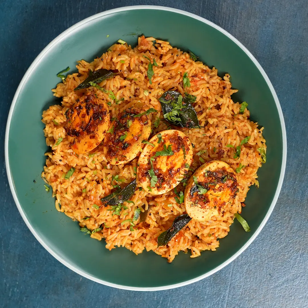Tomato Rice and Egg Roast