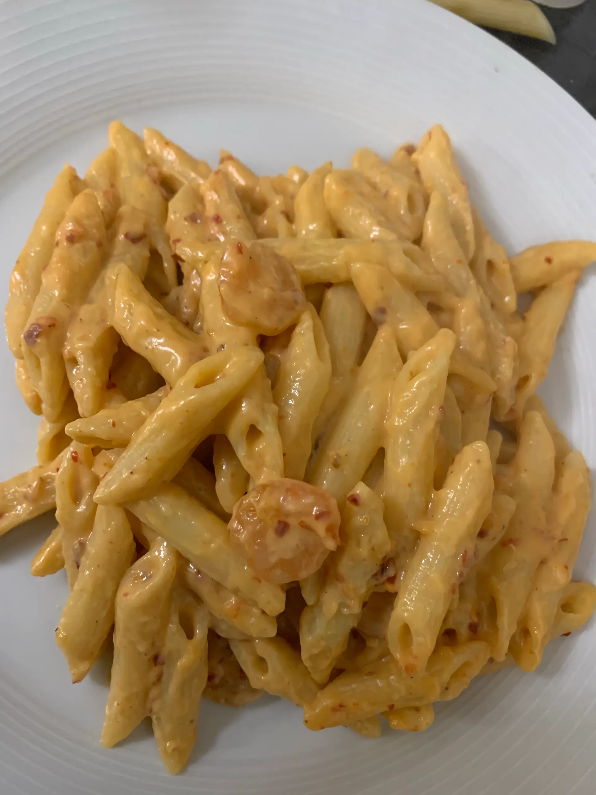 A cook's photo of White Sauce Chicken Pasta