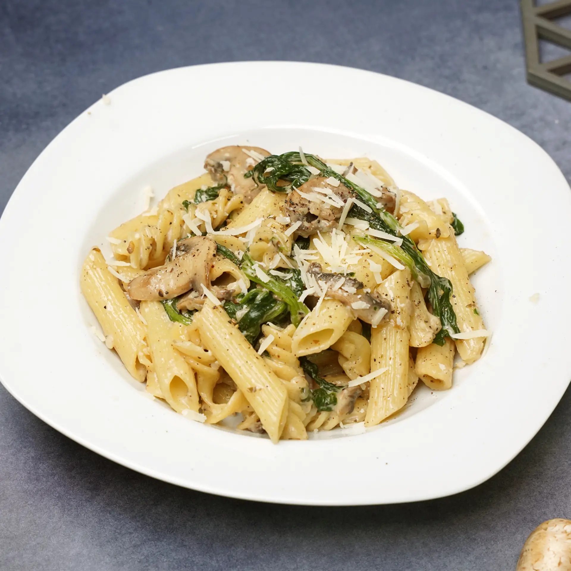 Mushroom and Spinach Pasta