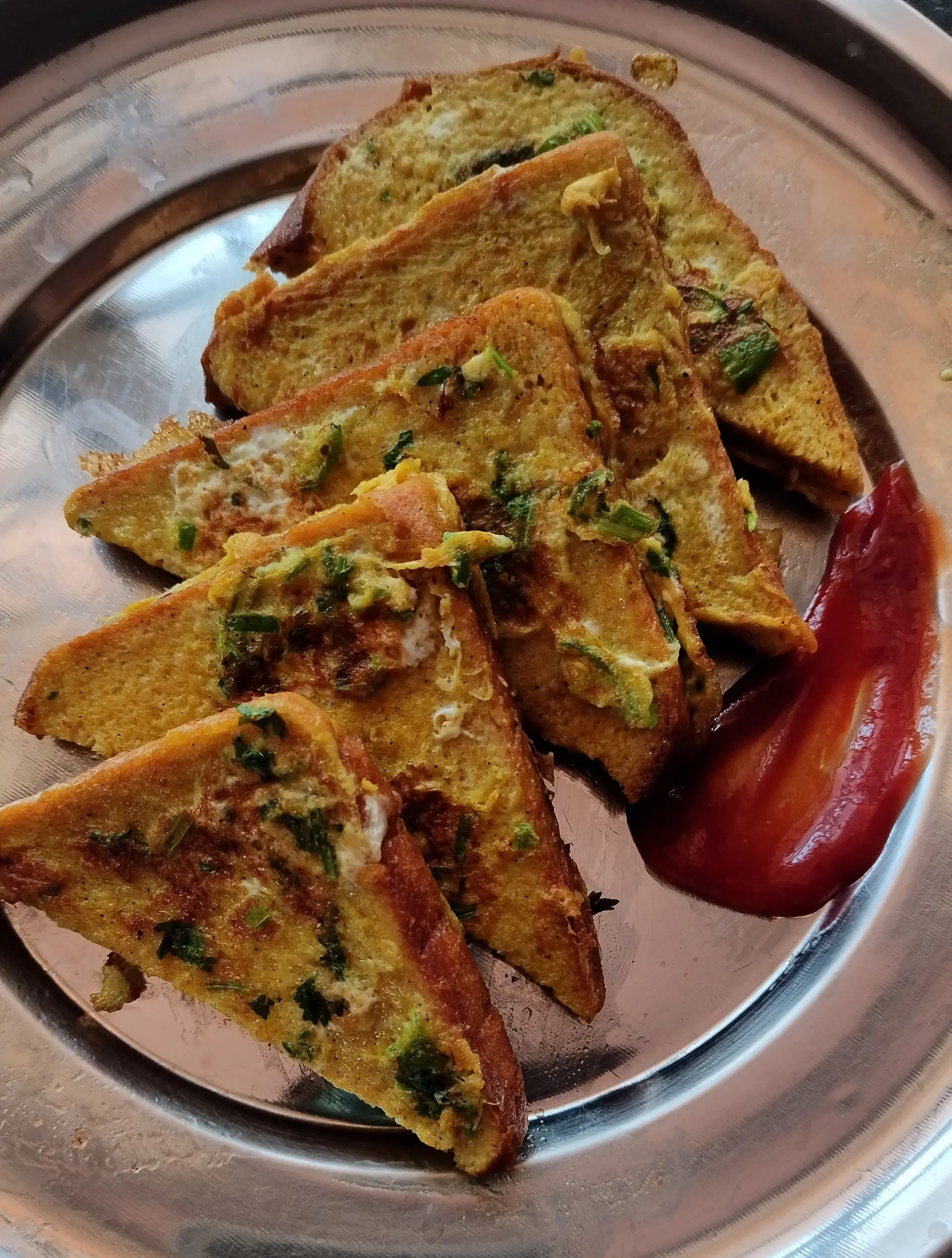 A cook's photo of Egg Masala Toast