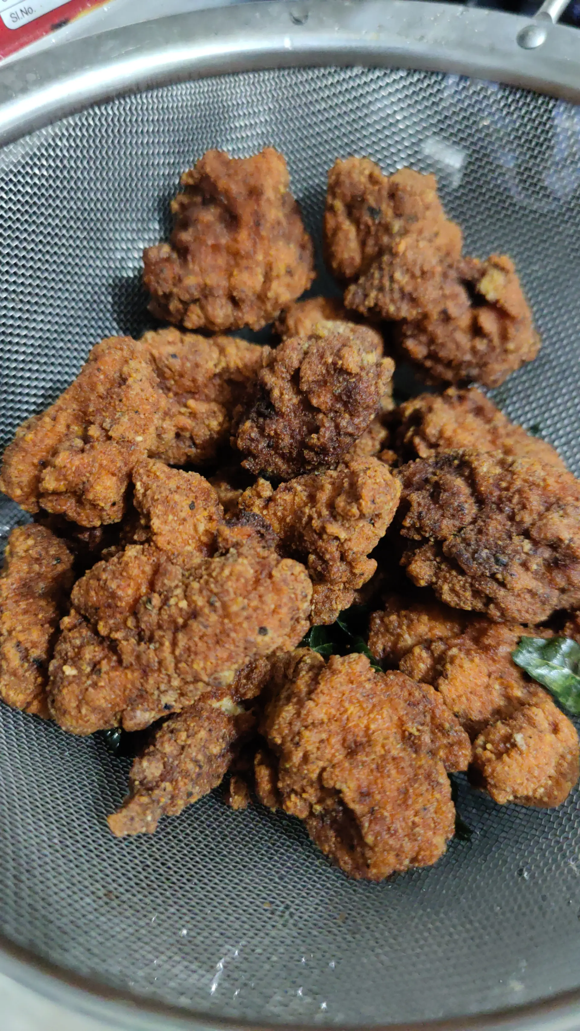 A cook's photo of Chicken Popcorn