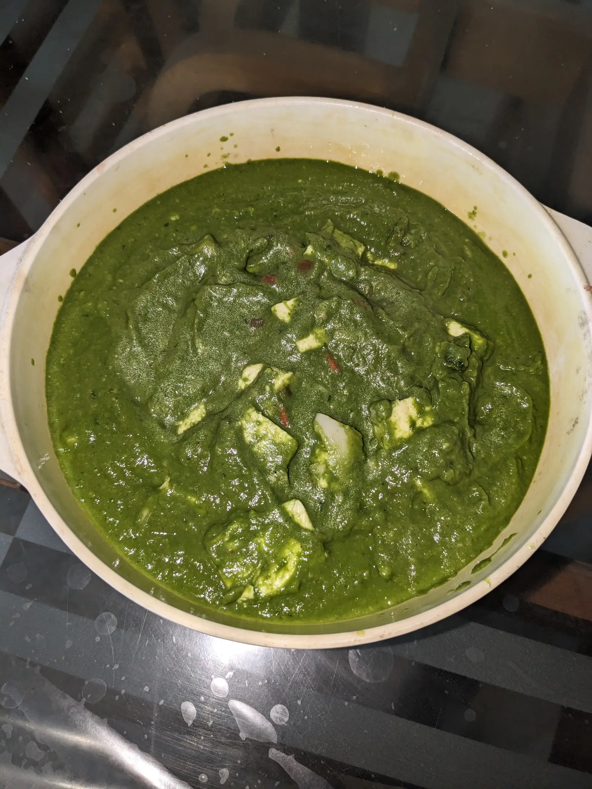 A cook's photo of Palak Paneer