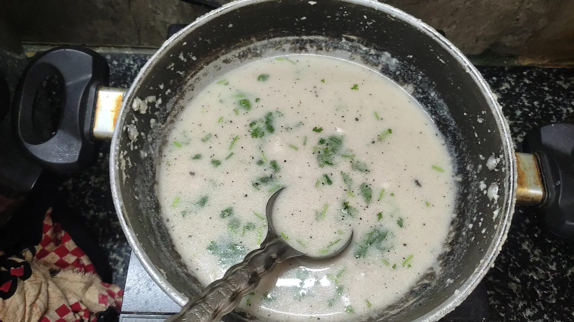 A cook's photo of Chicken Badami Shorba