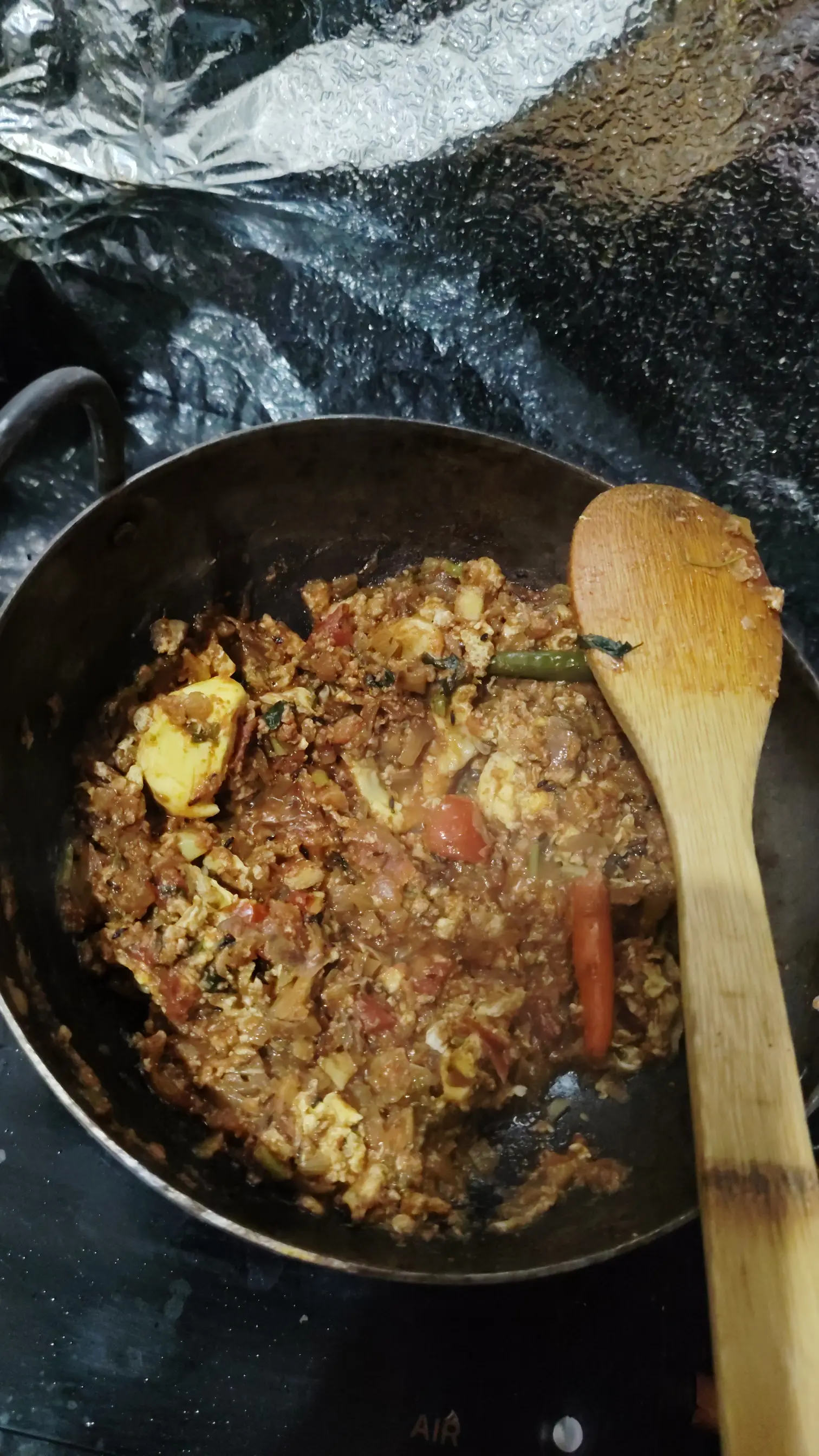 A cook's photo of Egg Drop Curry