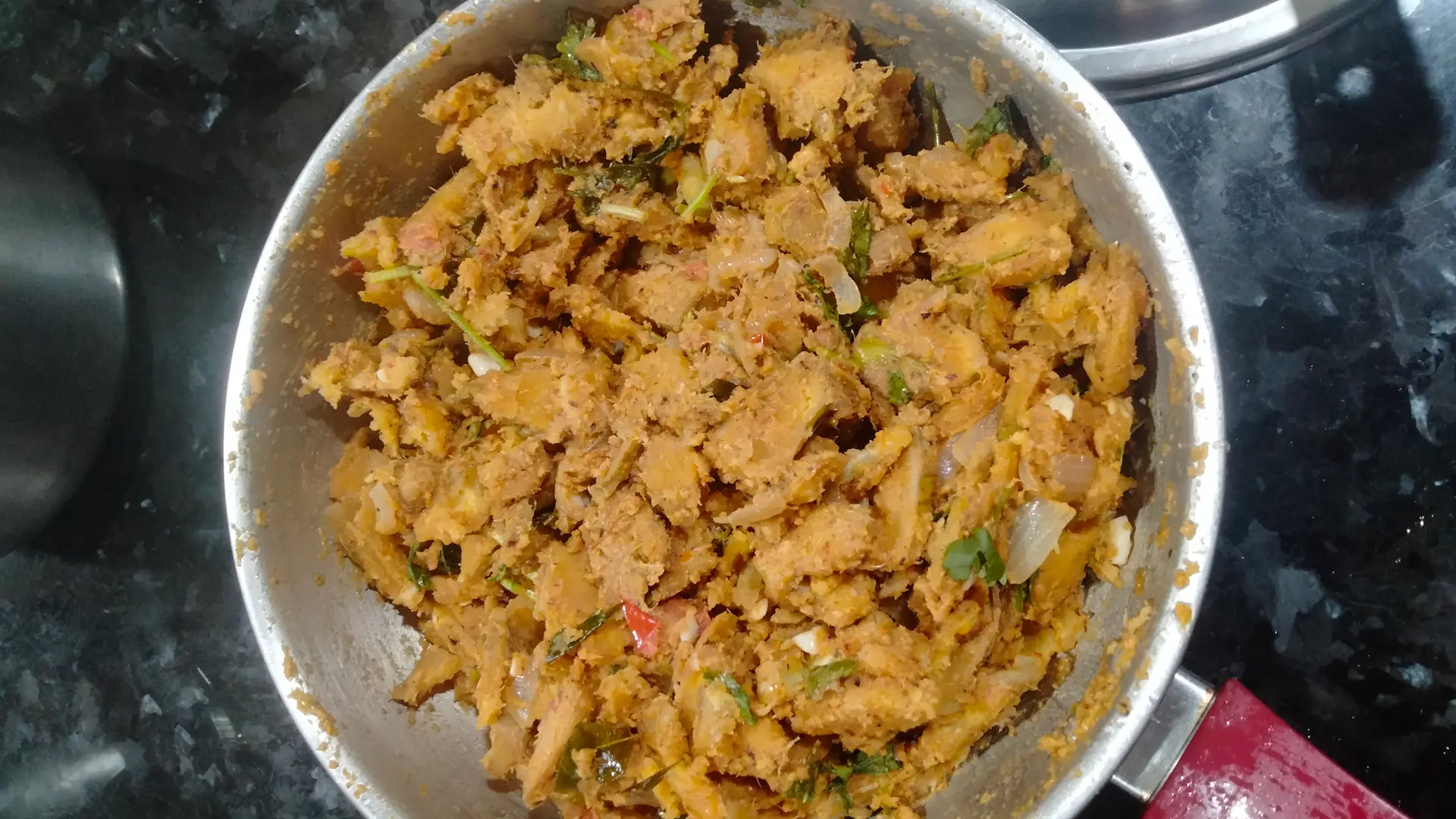 A cook's photo of Kalyana vazhakkai varuval