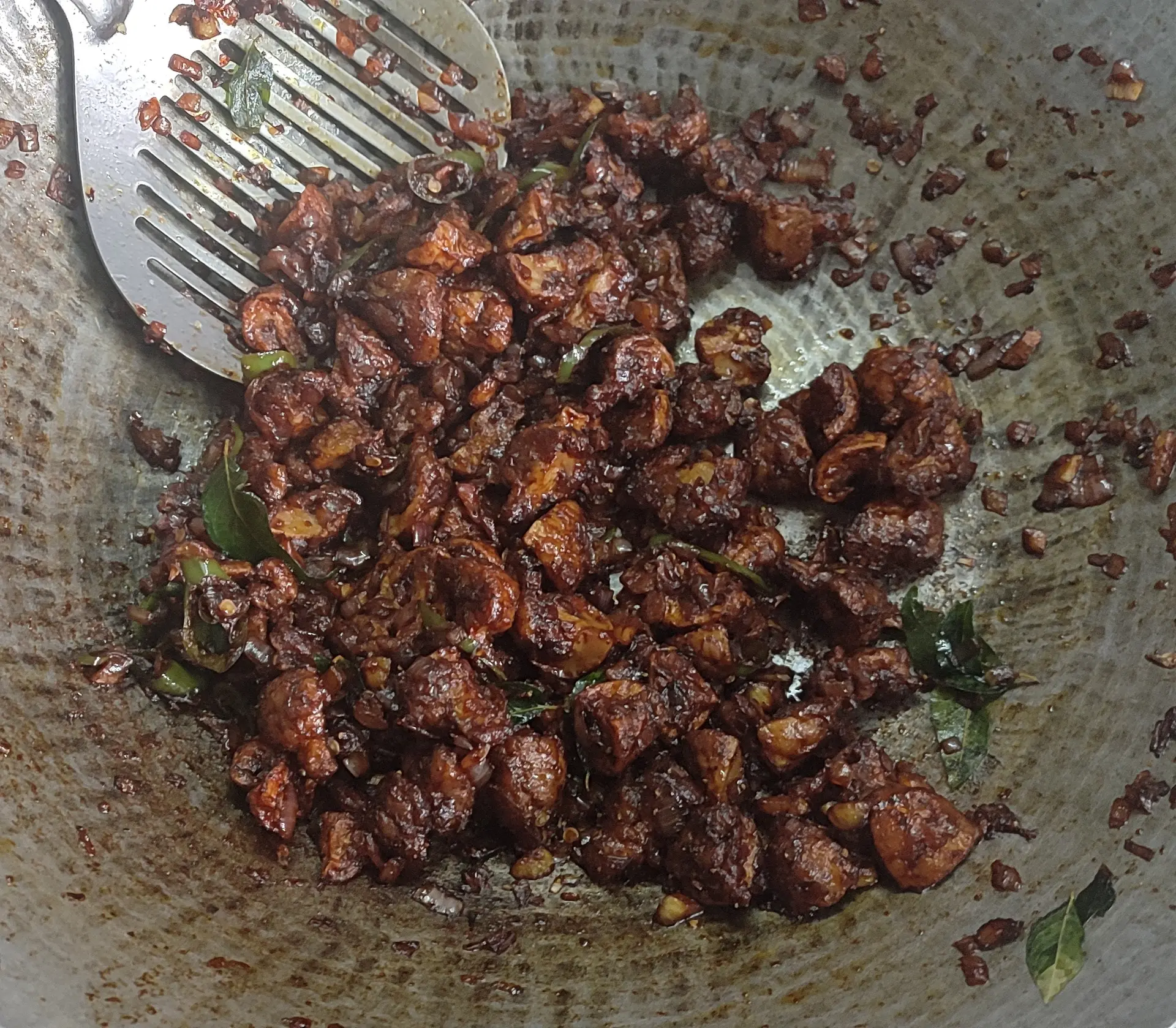 A cook's photo of Mushroom Pepper Fry