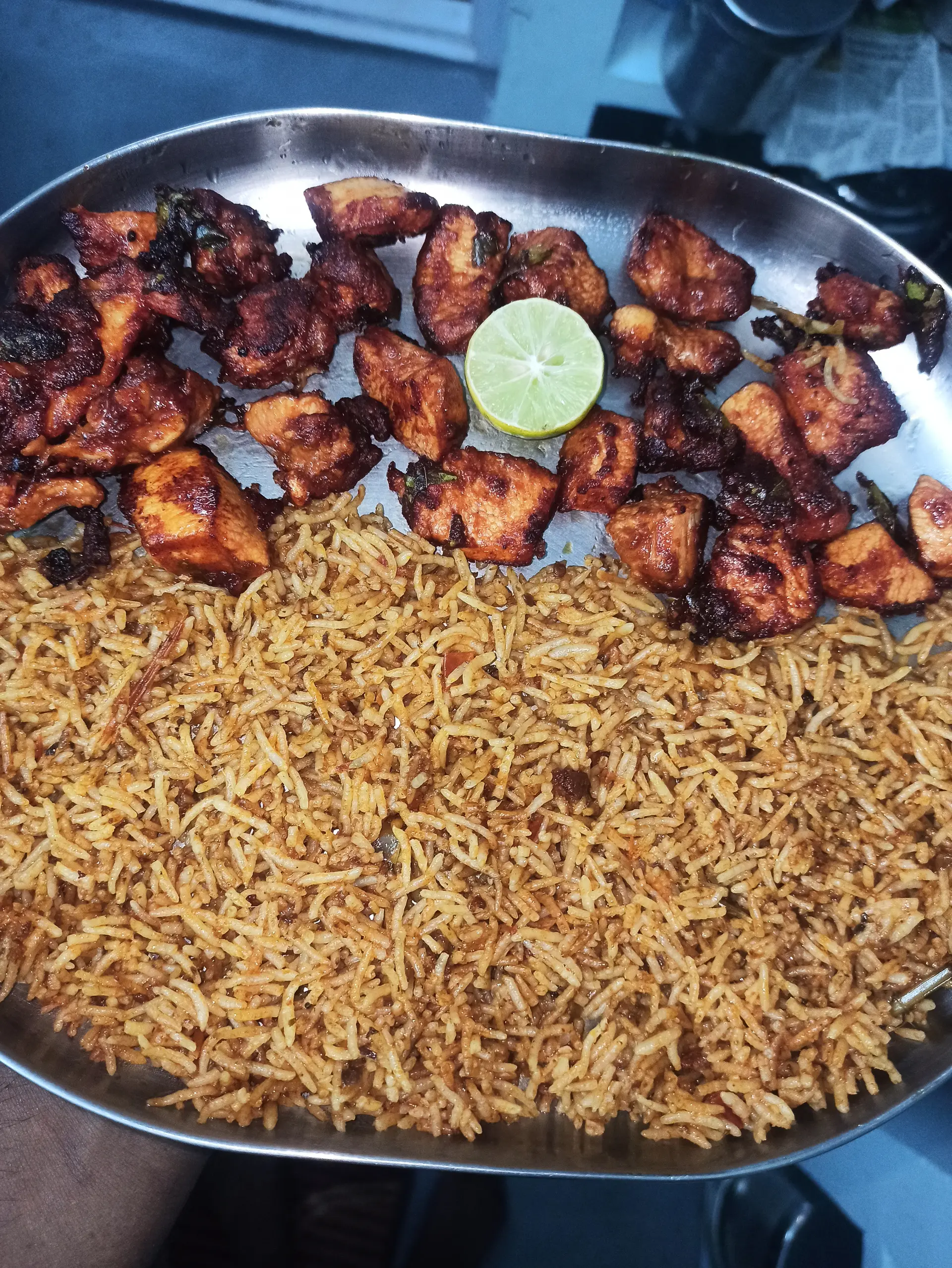A cook's photo of Cookd Wedding Paneer 65 Biryani
