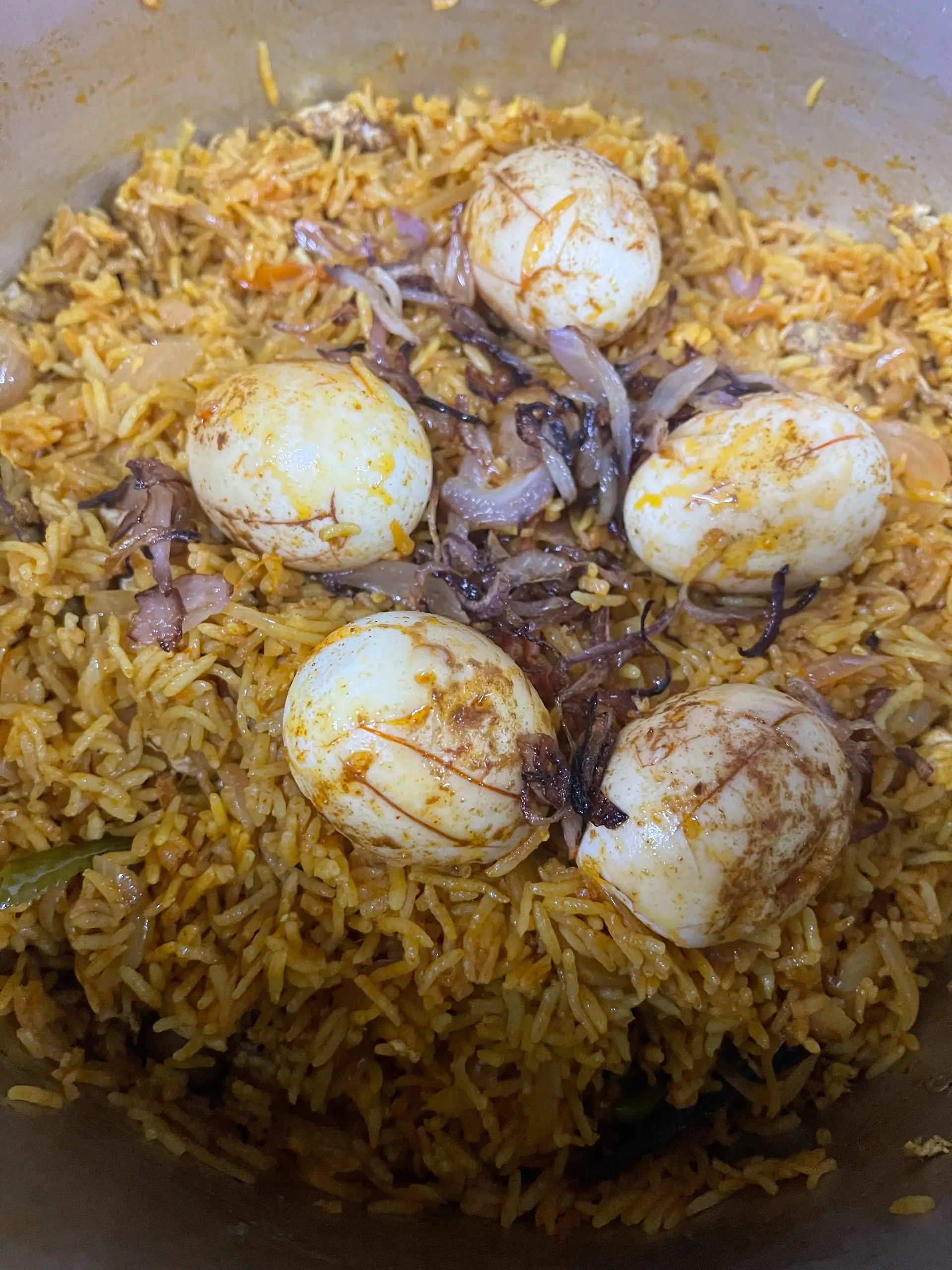 A cook's photo of Egg Dum Biryani