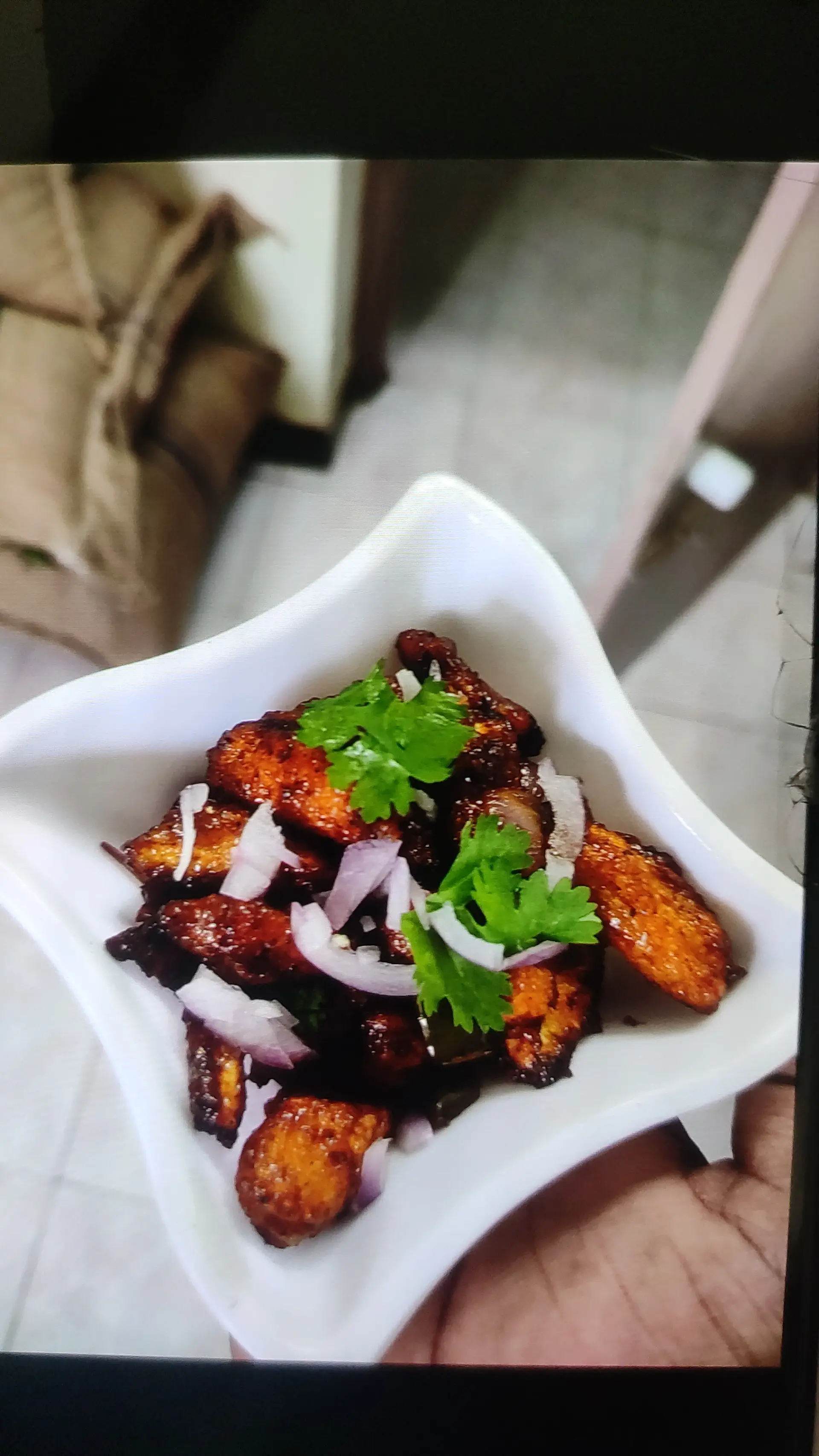 A cook's photo of Baby Corn Manchurian