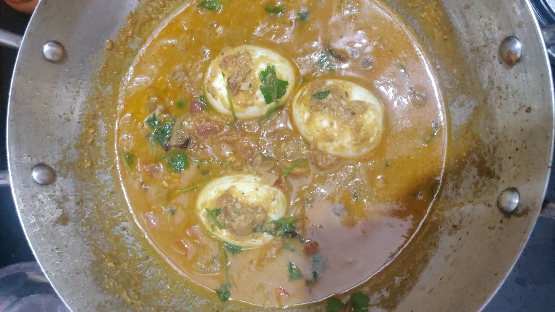 A cook's photo of Egg Kurma