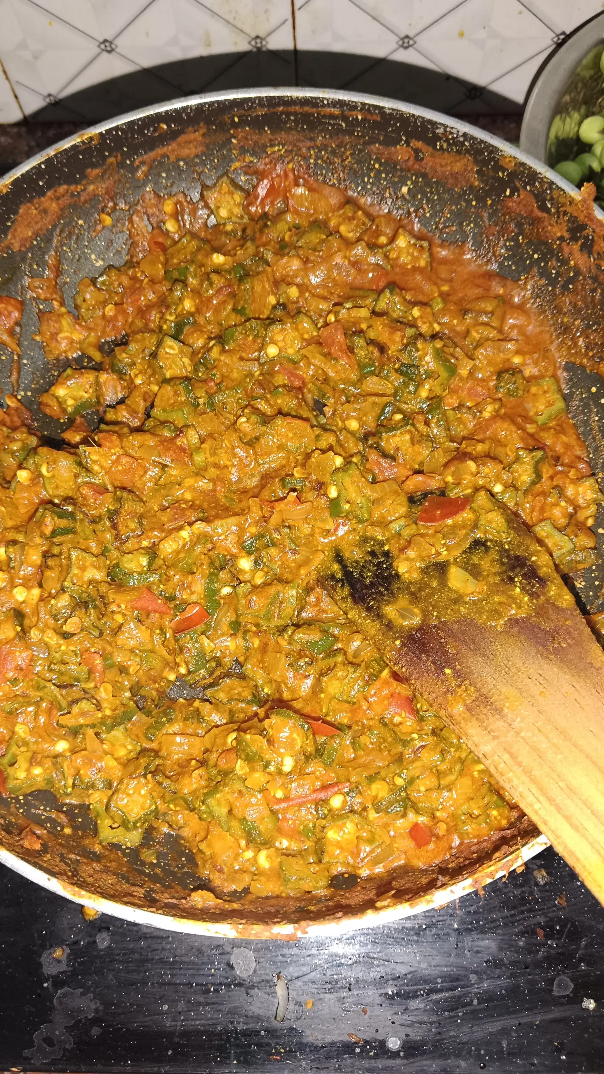 A cook's photo of Bhindi Masala
