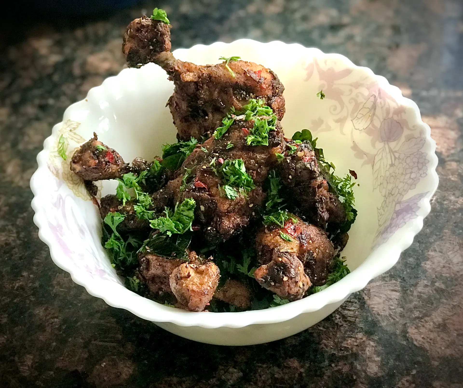 A cook's photo of Black Pepper Chicken Leg