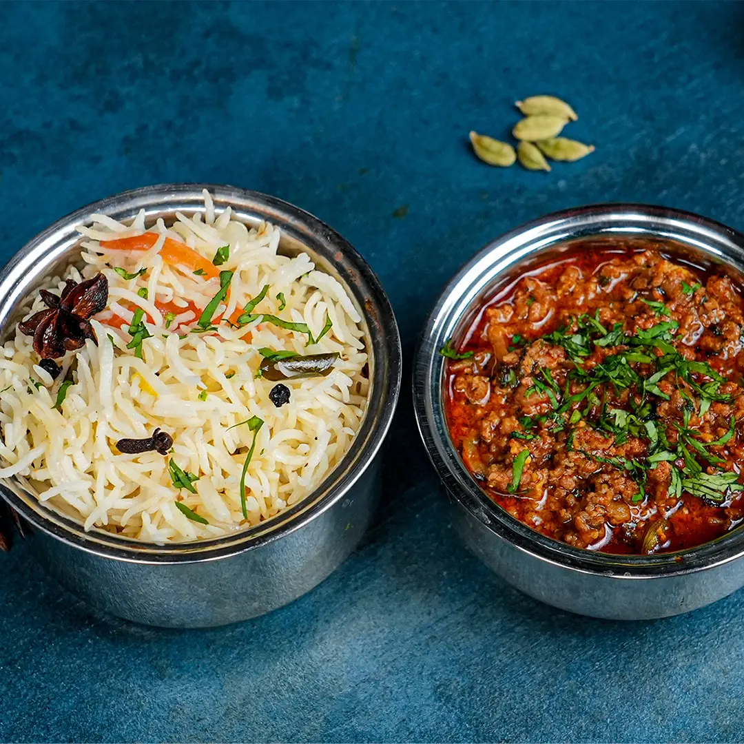 Bagara Rice and Keema Masala