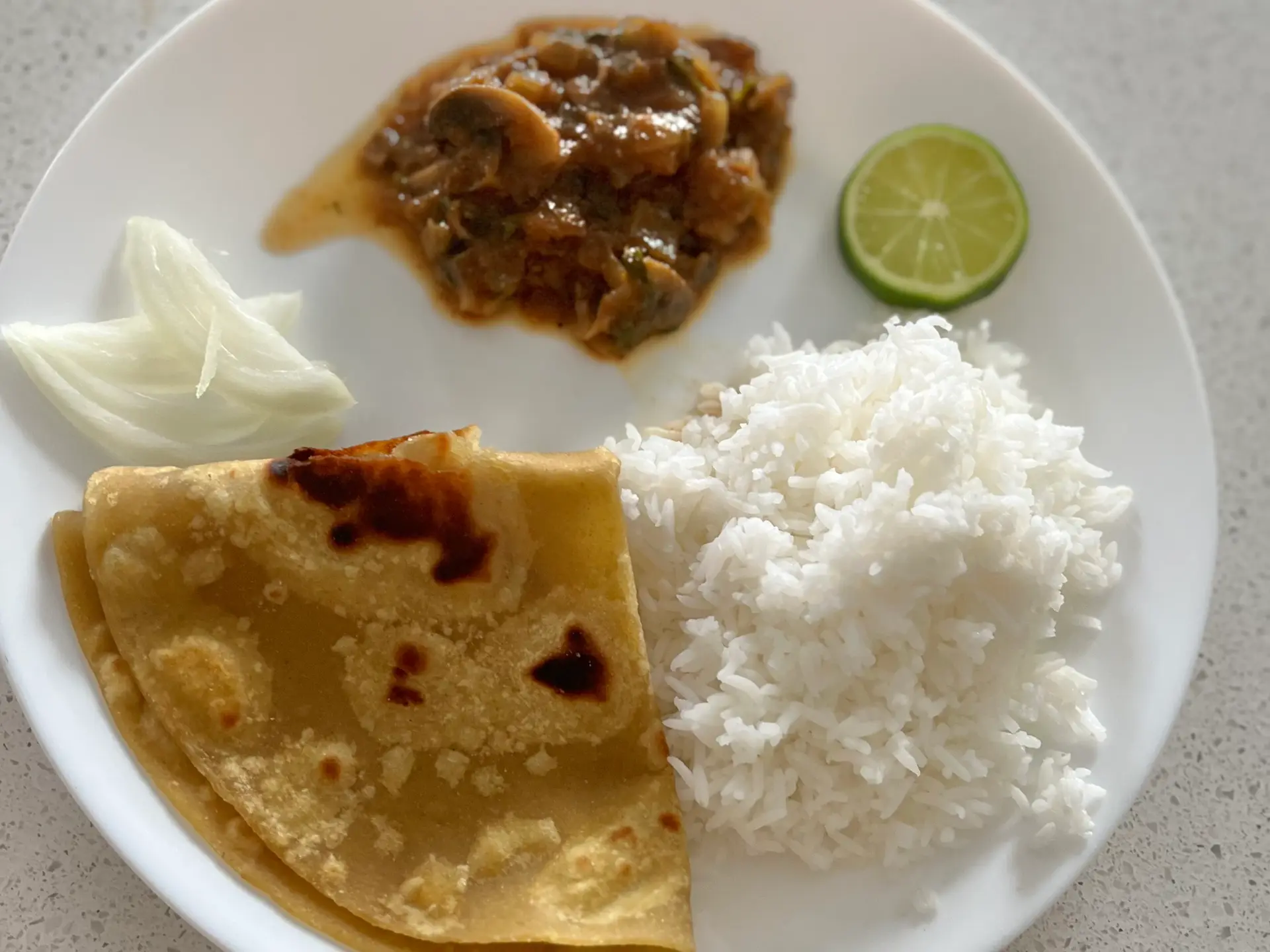 A cook's photo of Mushroom Masala