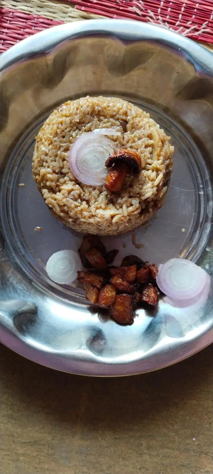 A cook's photo of Cookd Dindigul Mushroom & Soya Chunks Biryani