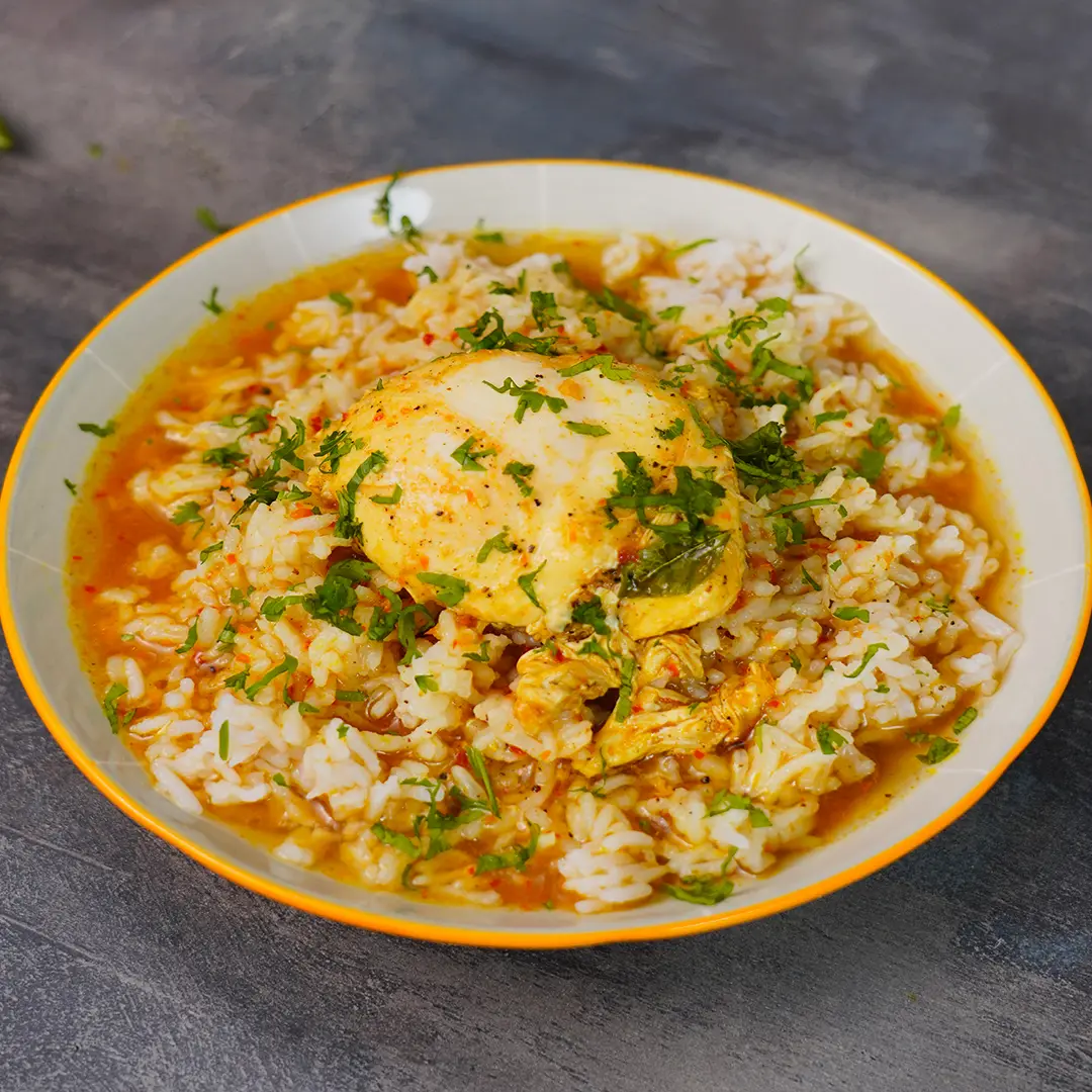 Rasam Poached Eggs