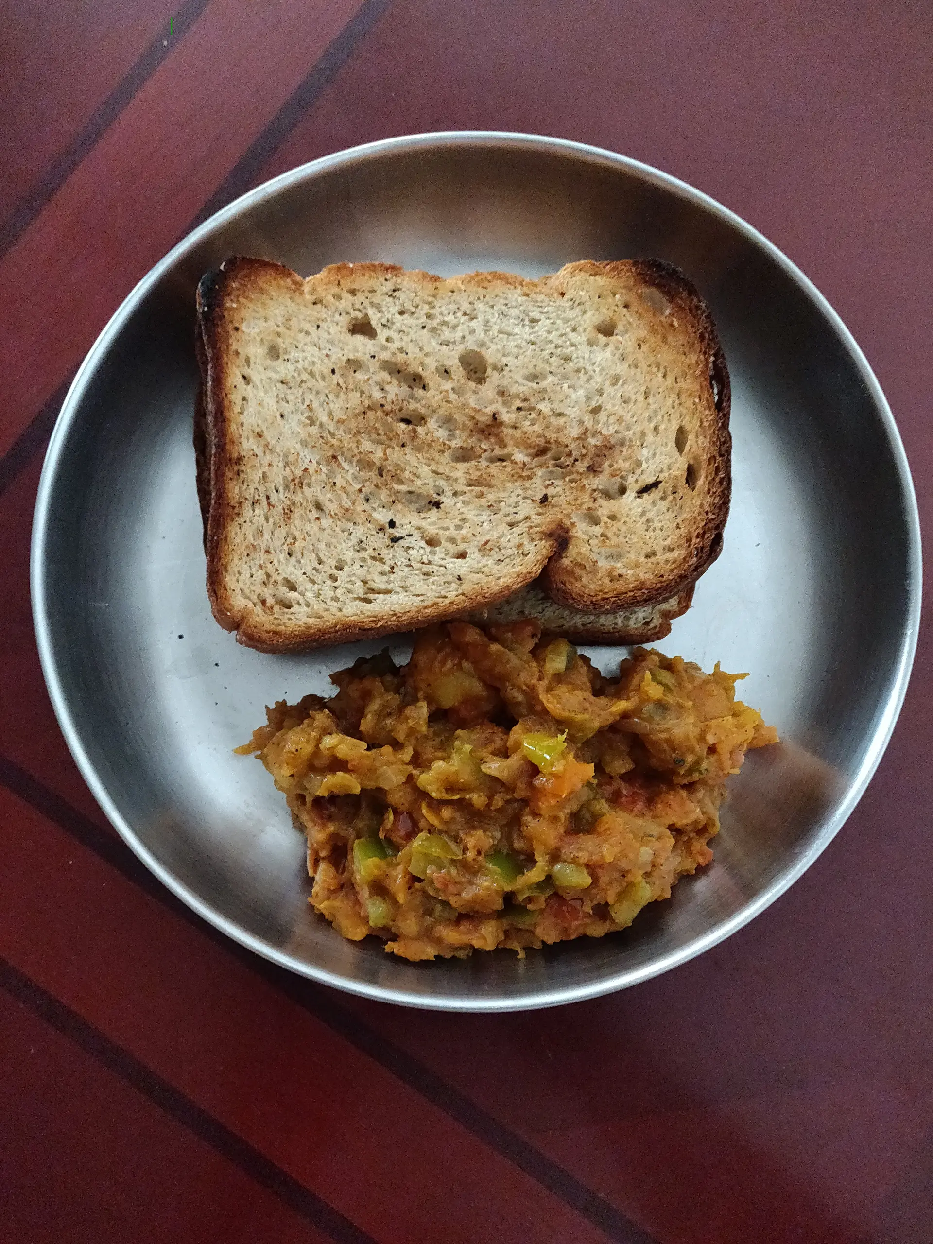 A cook's photo of Pav Bhaji