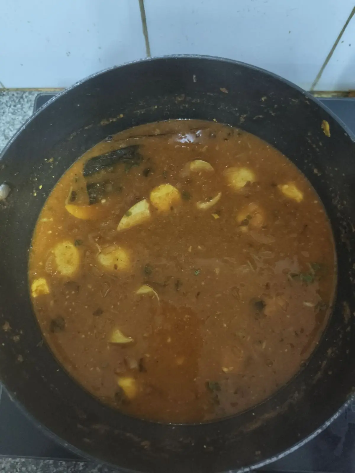 A cook's photo of Egg Curry