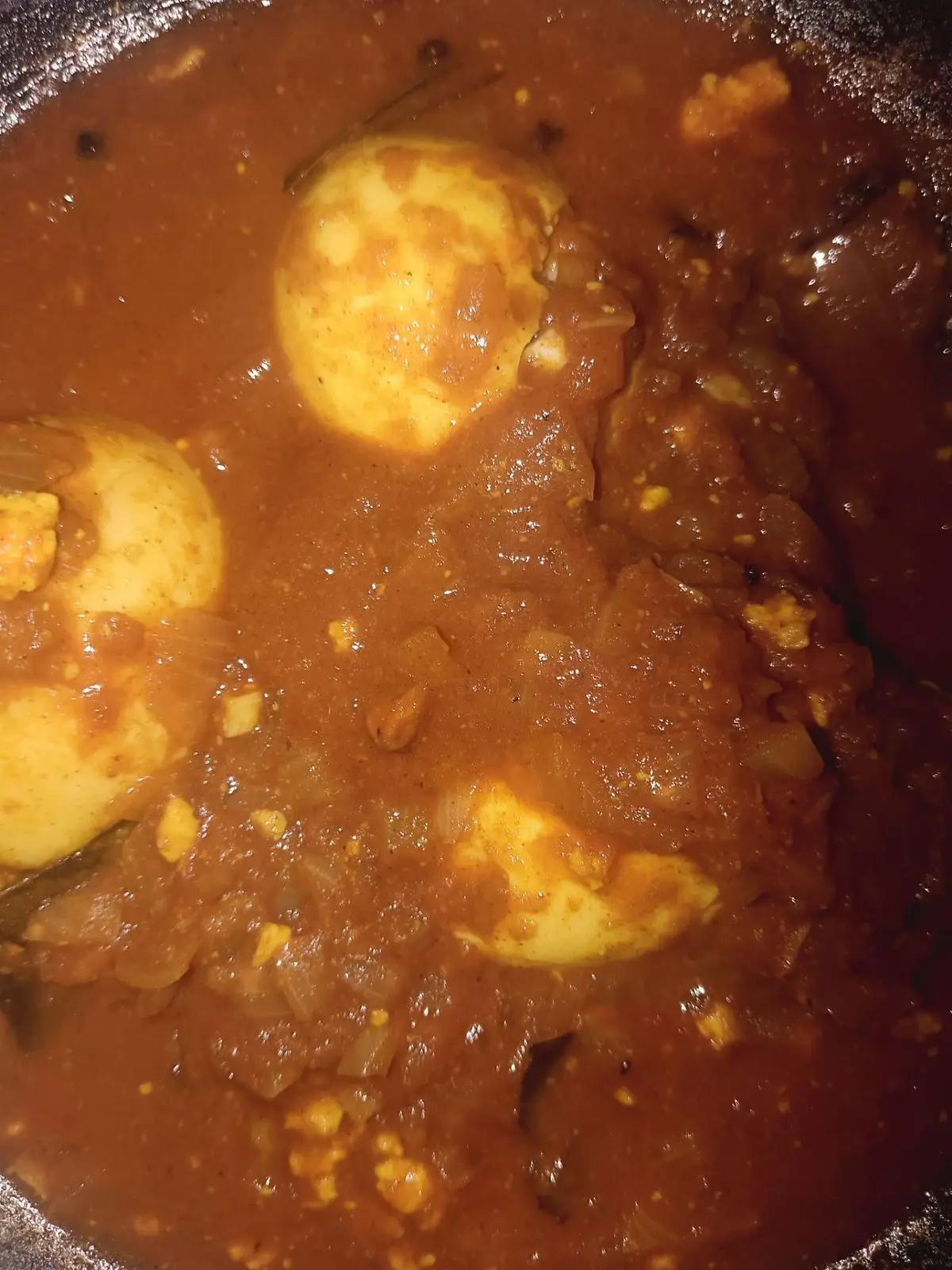 A cook's photo of Egg Curry