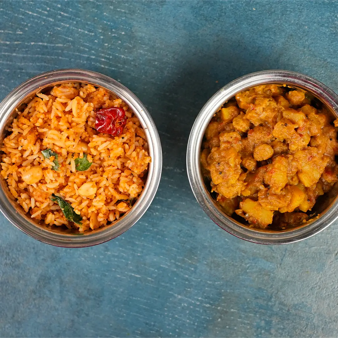 Peanut Rice and Potato Soya Chukka