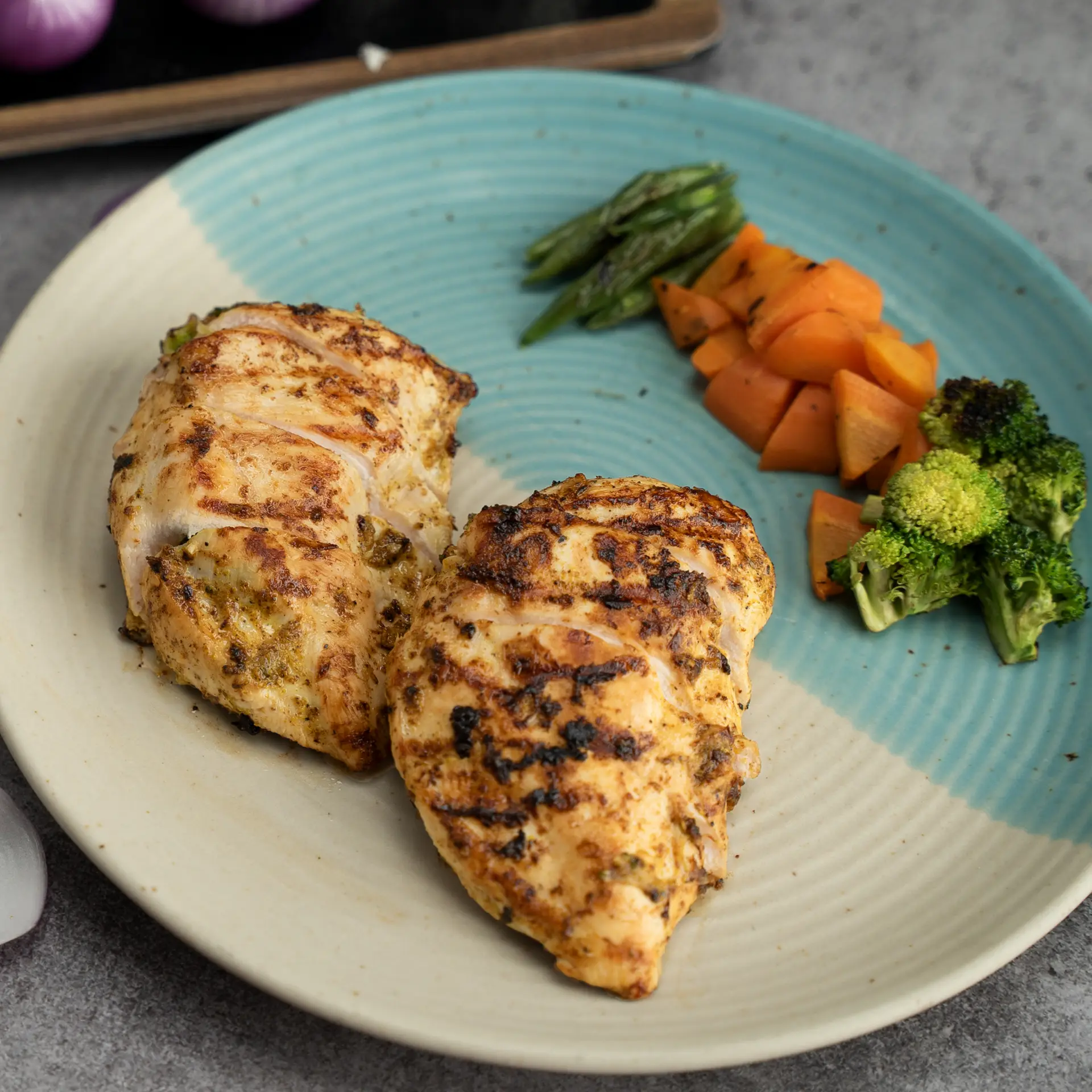 Broccoli and Cheddar Stuffed Grilled Chicken