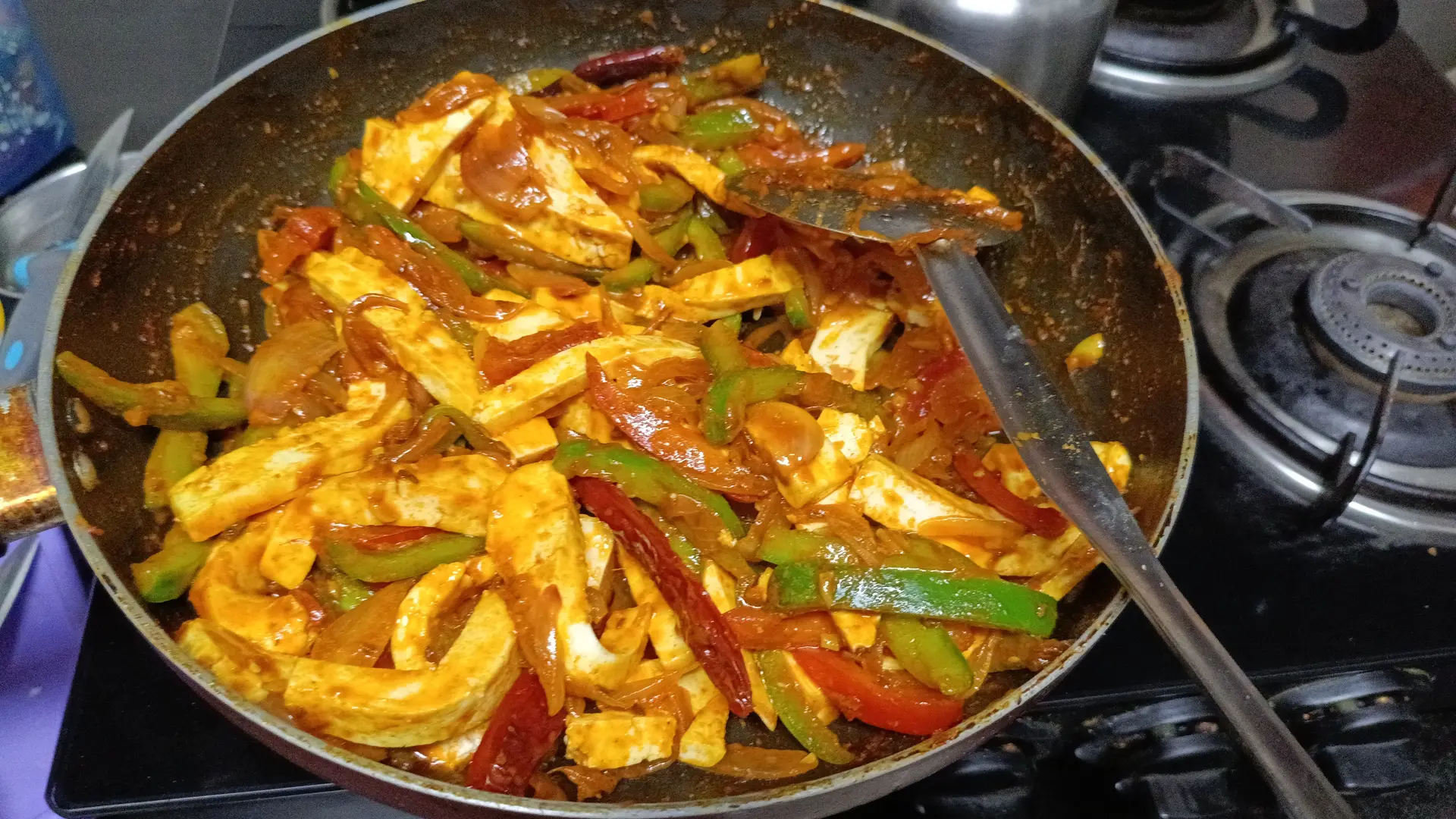A cook's photo of Paneer Jalfrezi