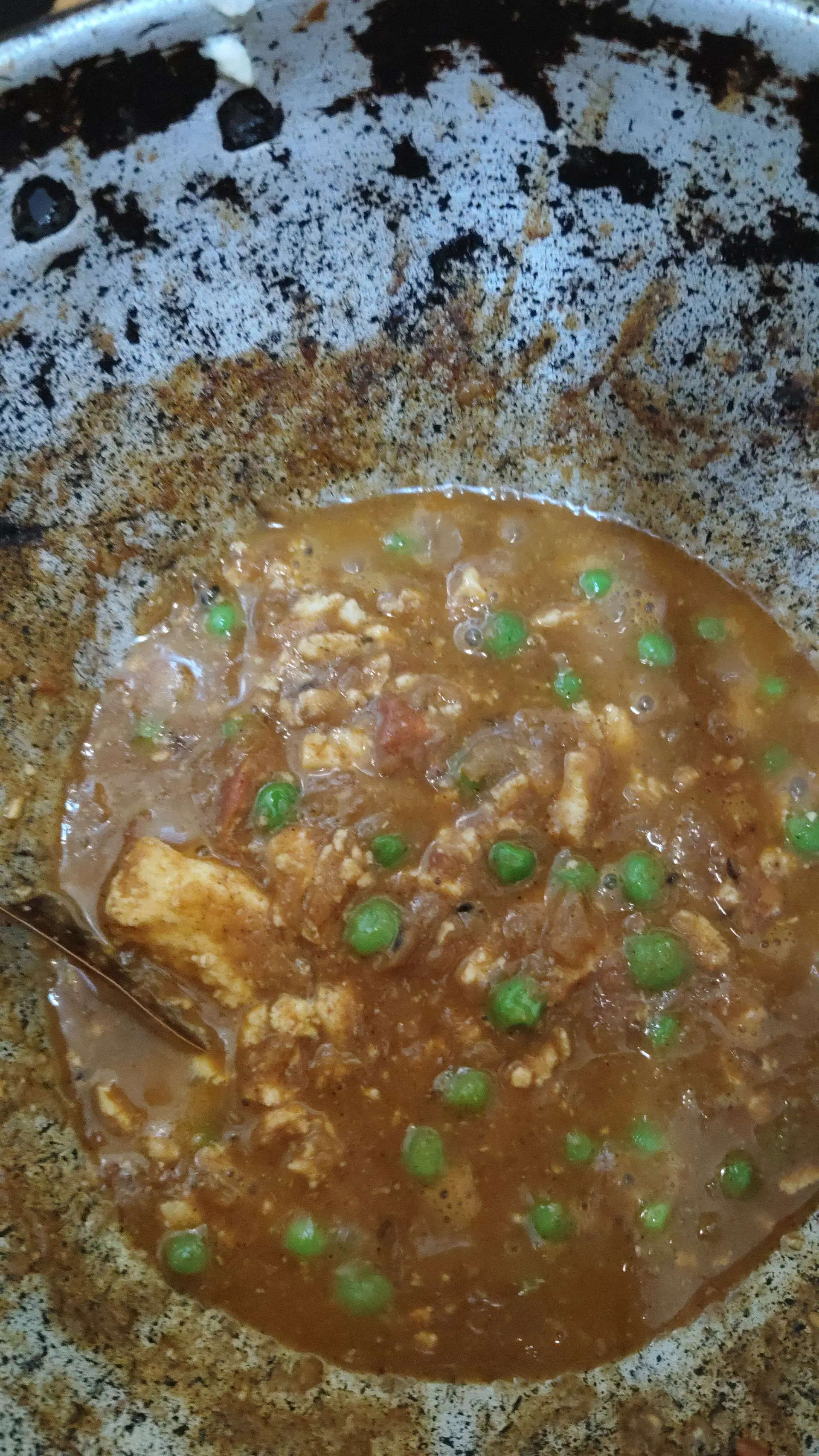 A cook's photo of Matar Paneer Gravy