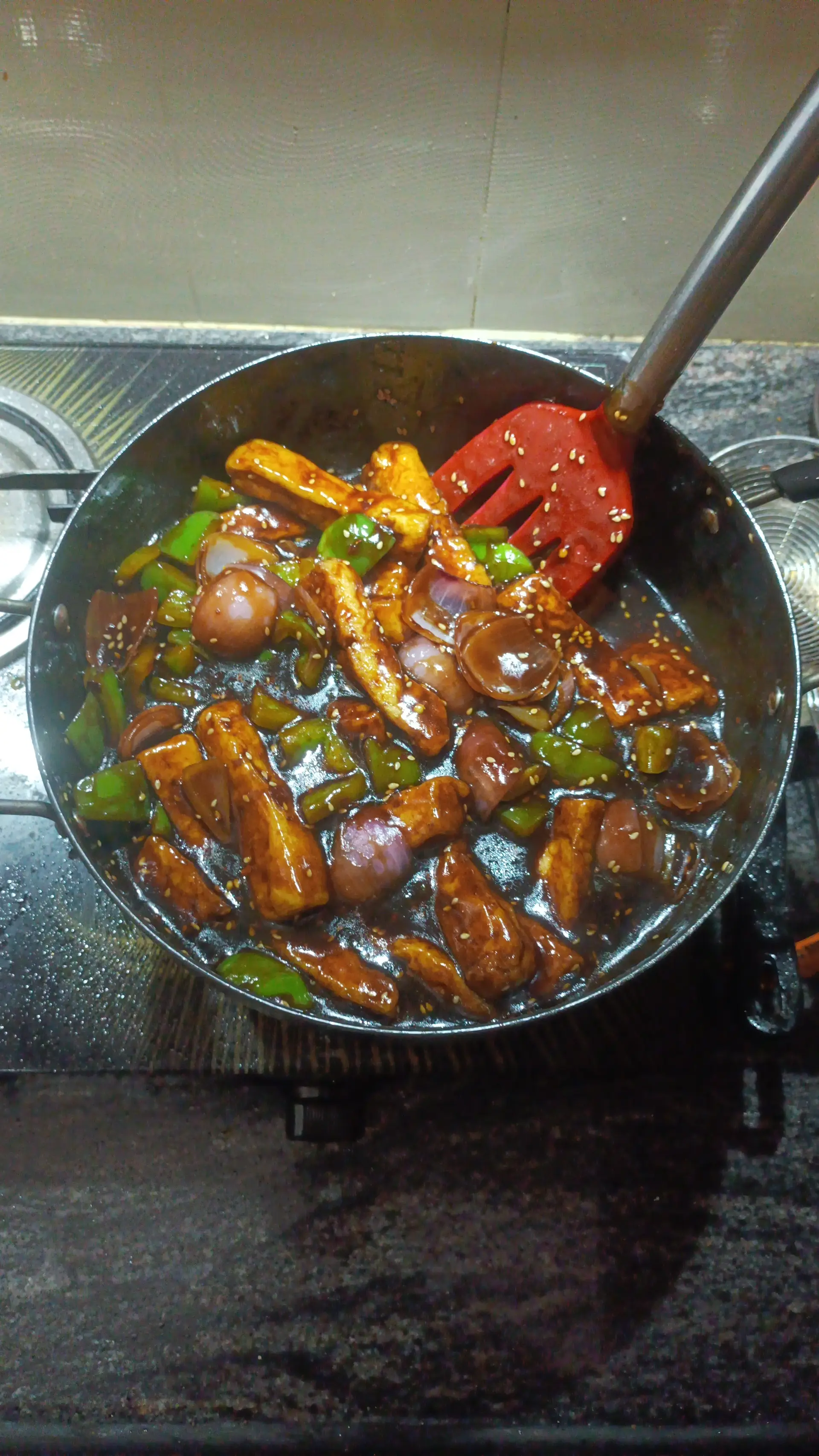 A cook's photo of Paneer Teriyaki