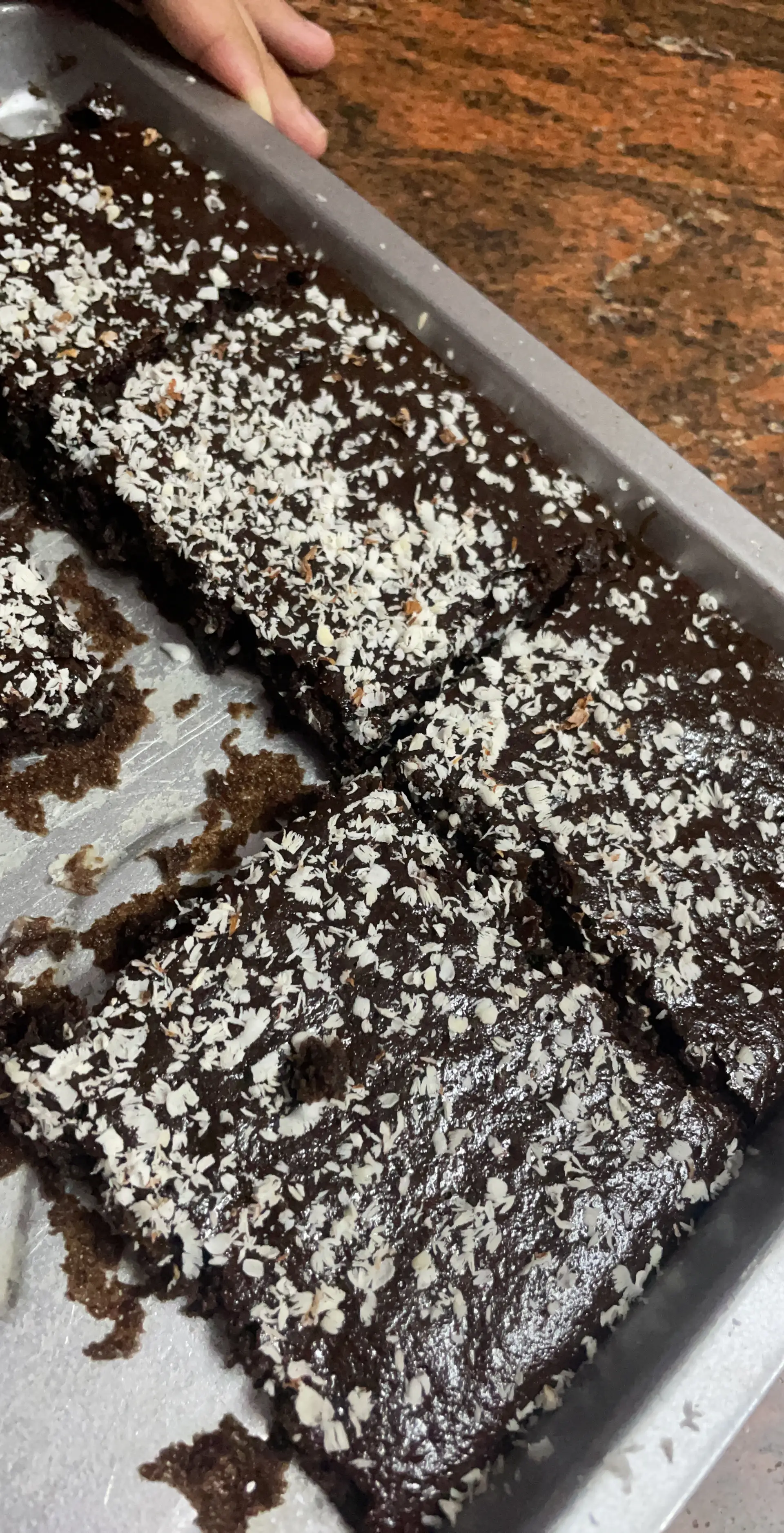 A cook's photo of Eggless Chocolate Brownies