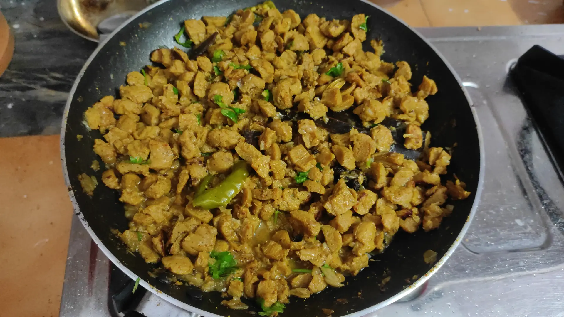 A cook's photo of Soya Kheema
