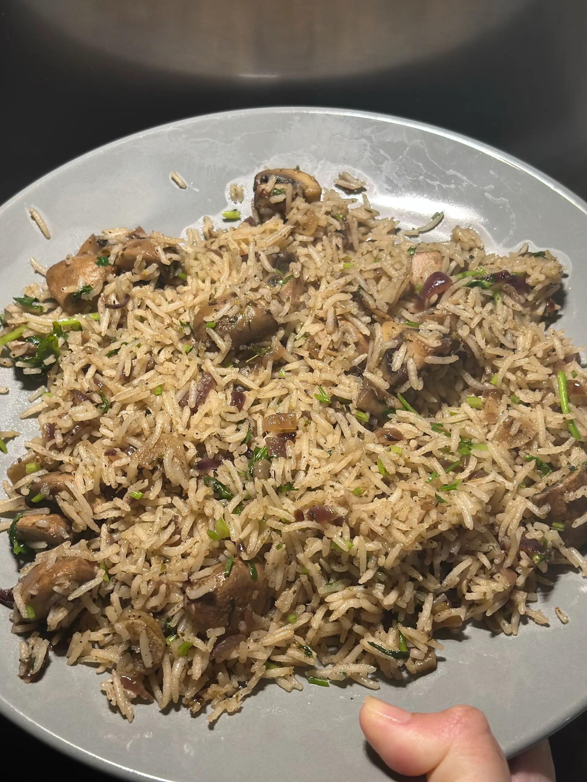 A cook's photo of Butter Garlic Mushroom Rice
