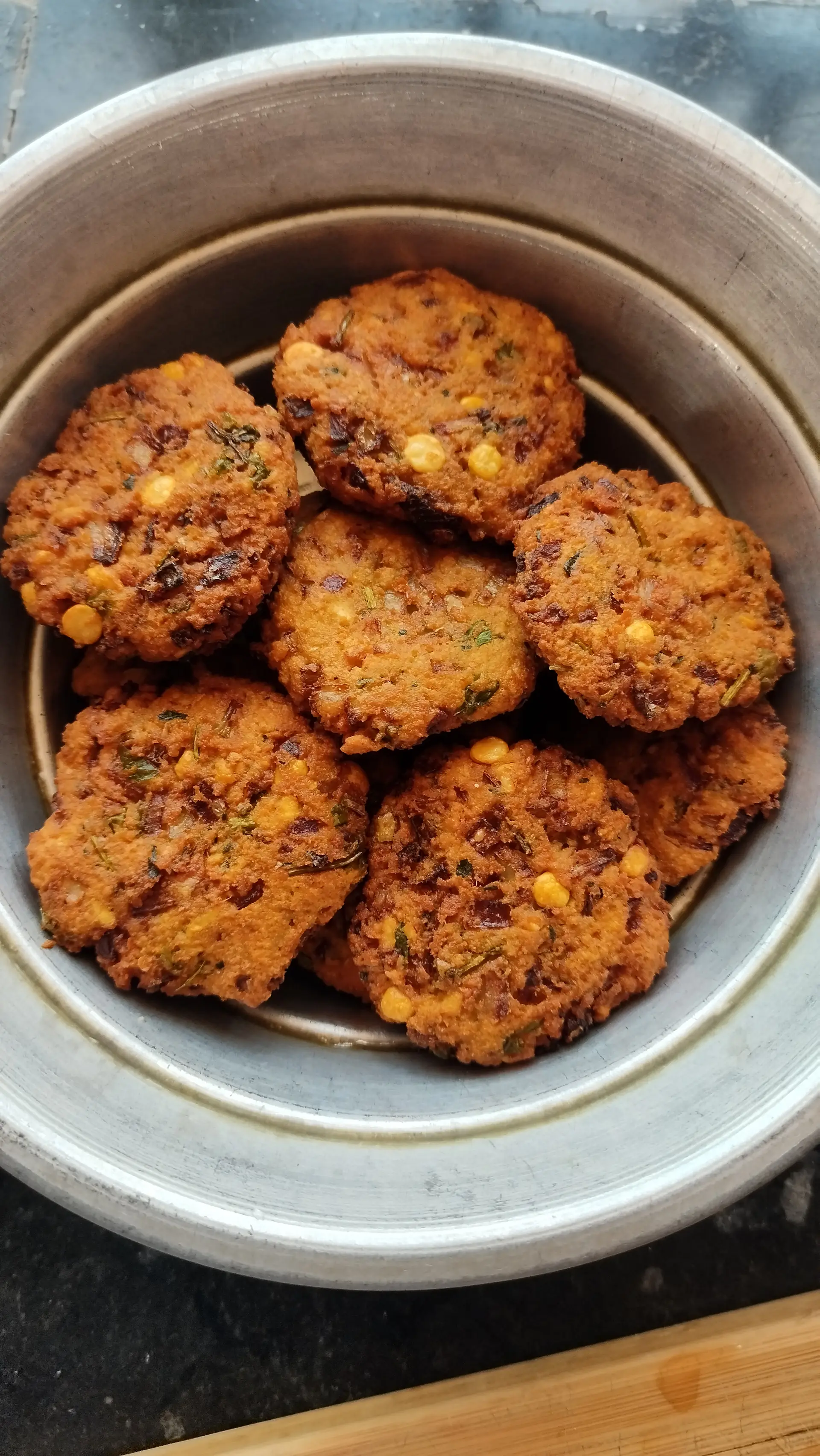 A cook's photo of Masala Vadai