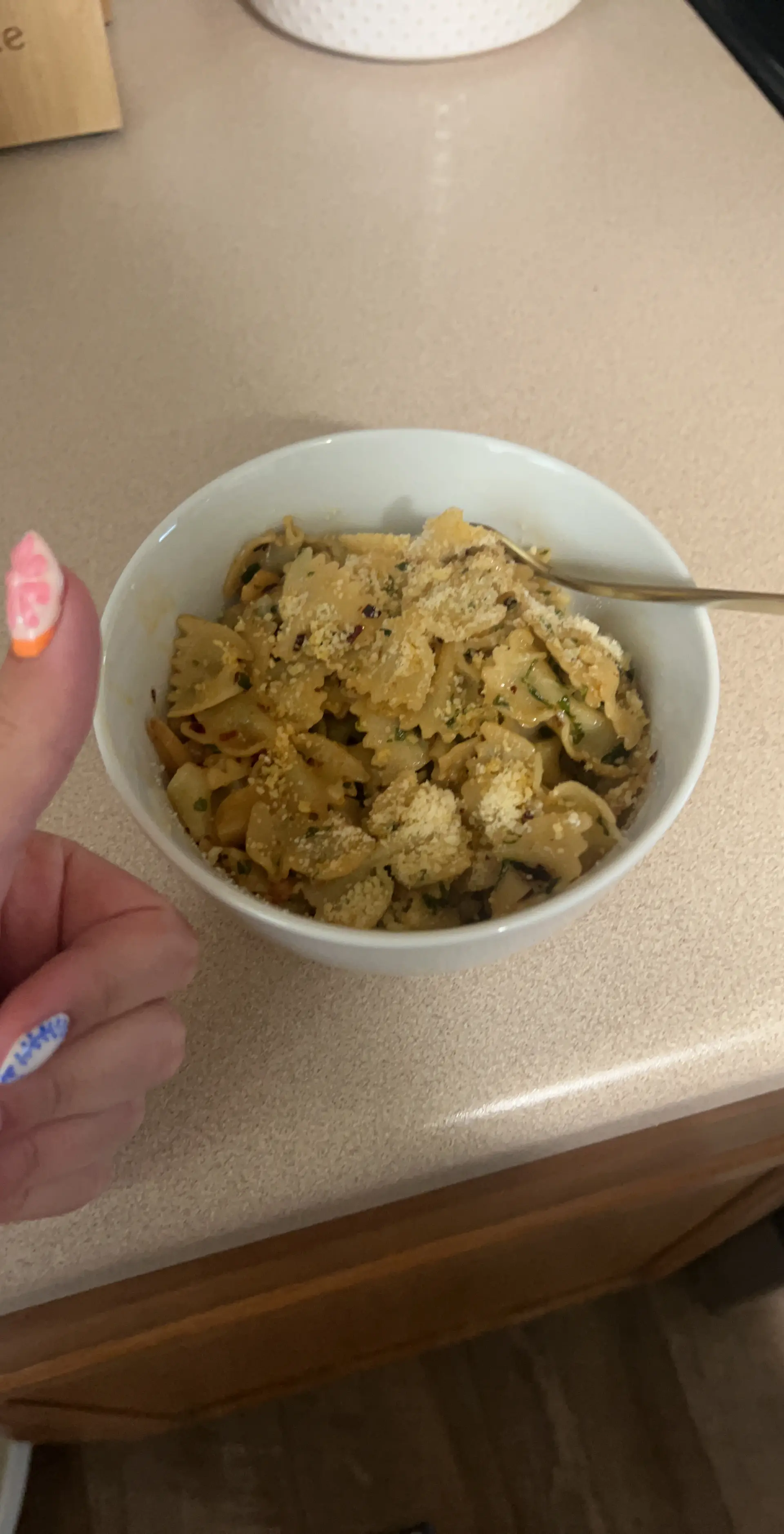 A cook's photo of Spaghetti Aglio e Olio