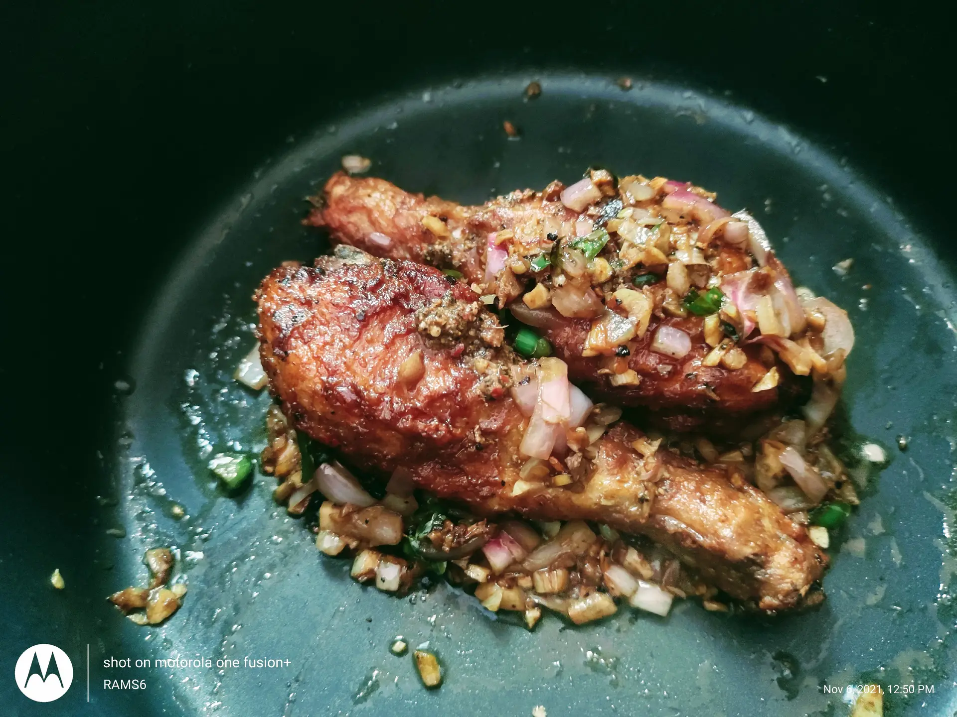 A cook's photo of Black Pepper Chicken Leg