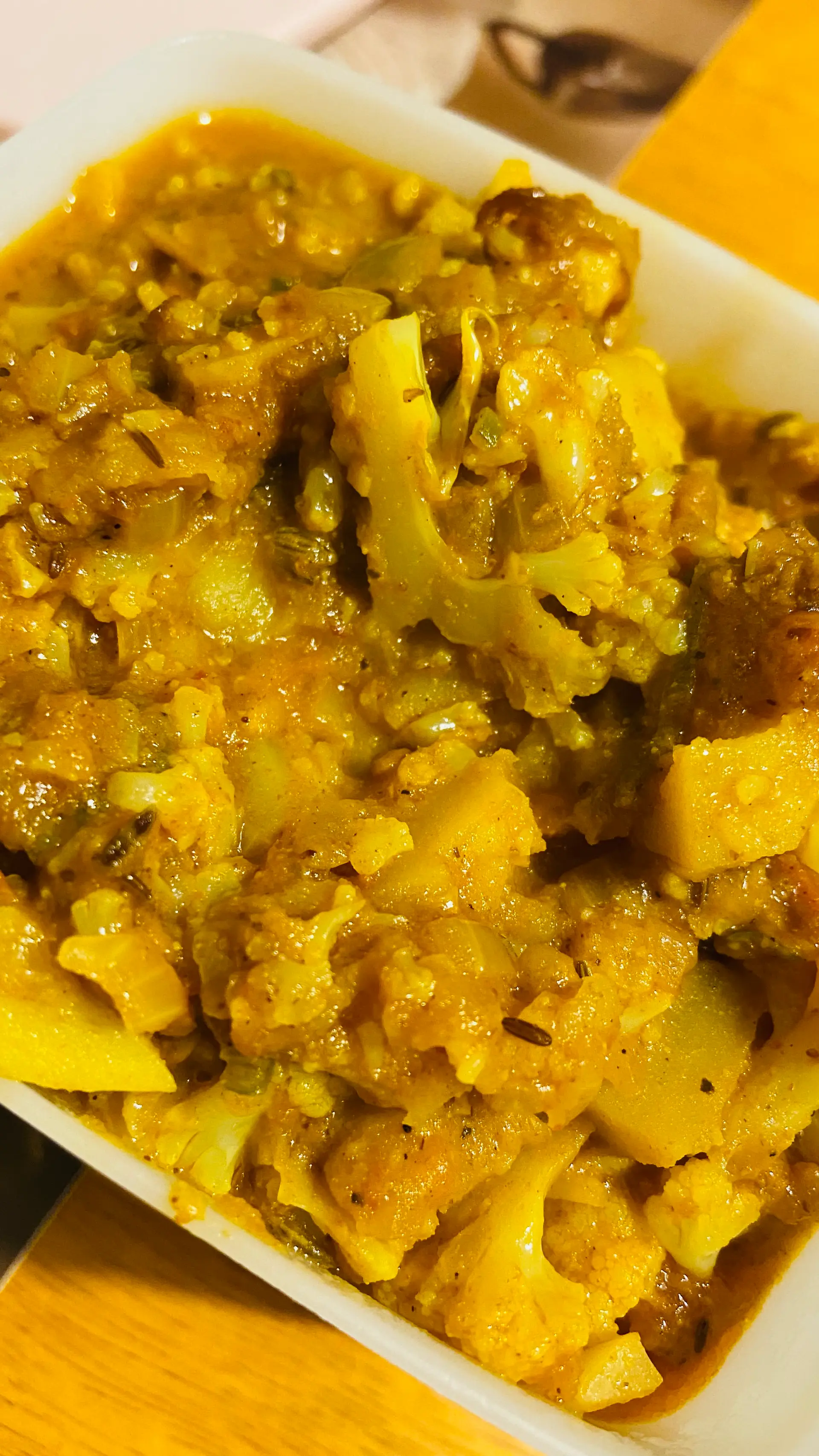 A cook's photo of Aloo Gobi