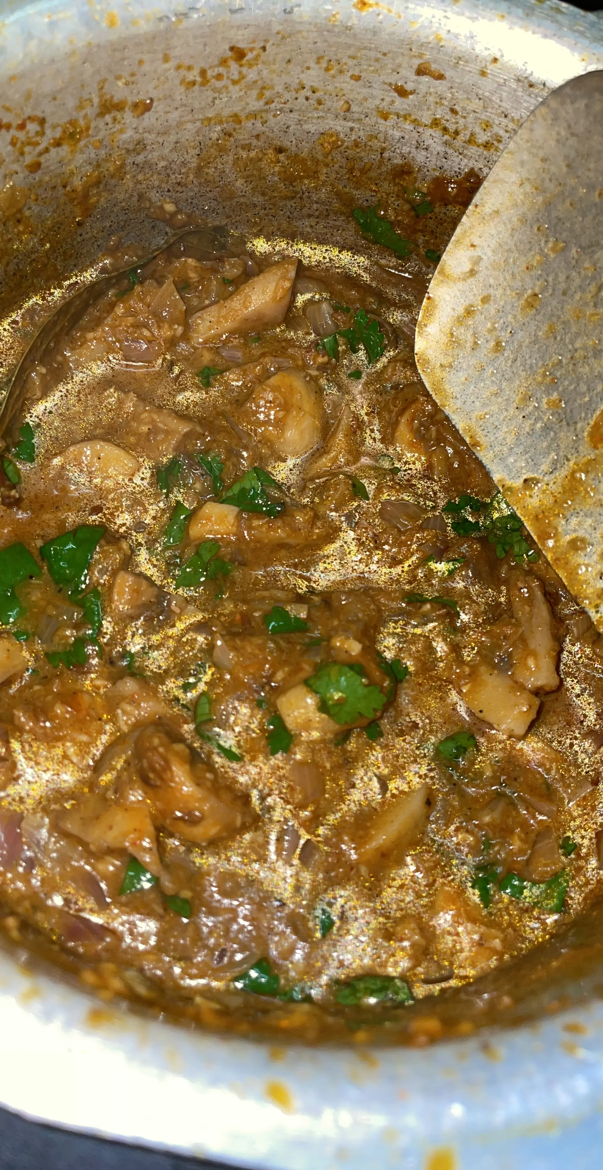 A cook's photo of Mushroom Masala
