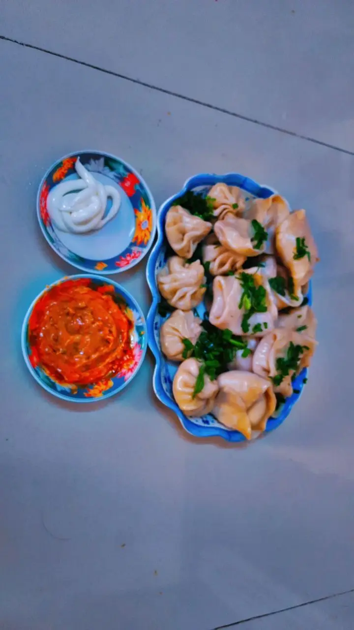 A cook's photo of Veg Momos