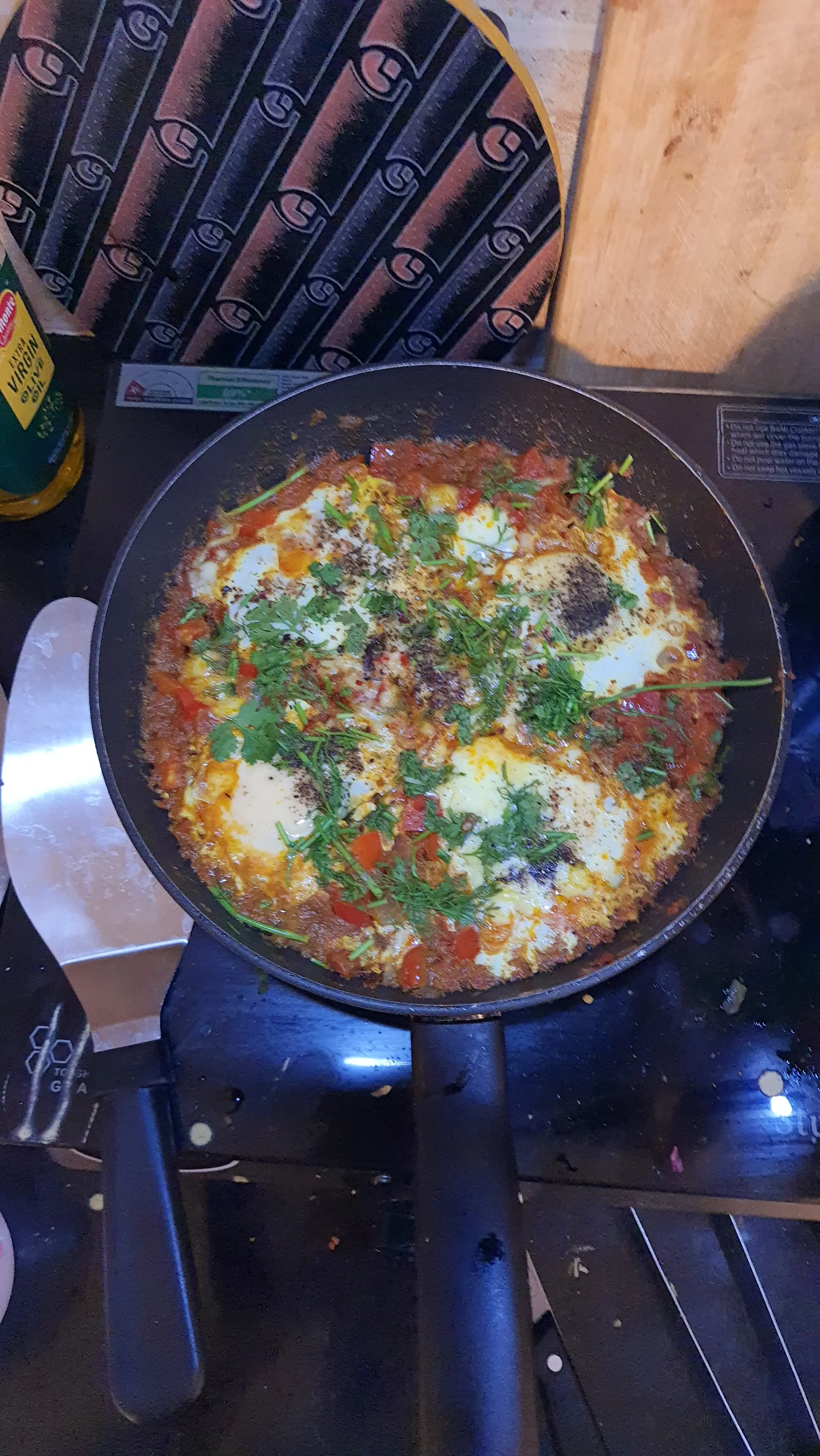 A cook's photo of Shakshuka