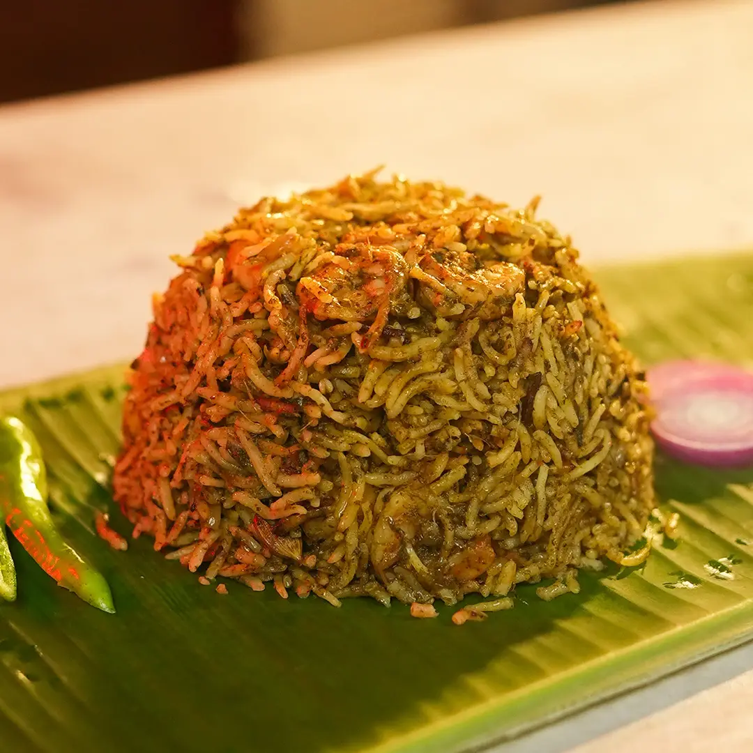 Gongura Prawn Biryani