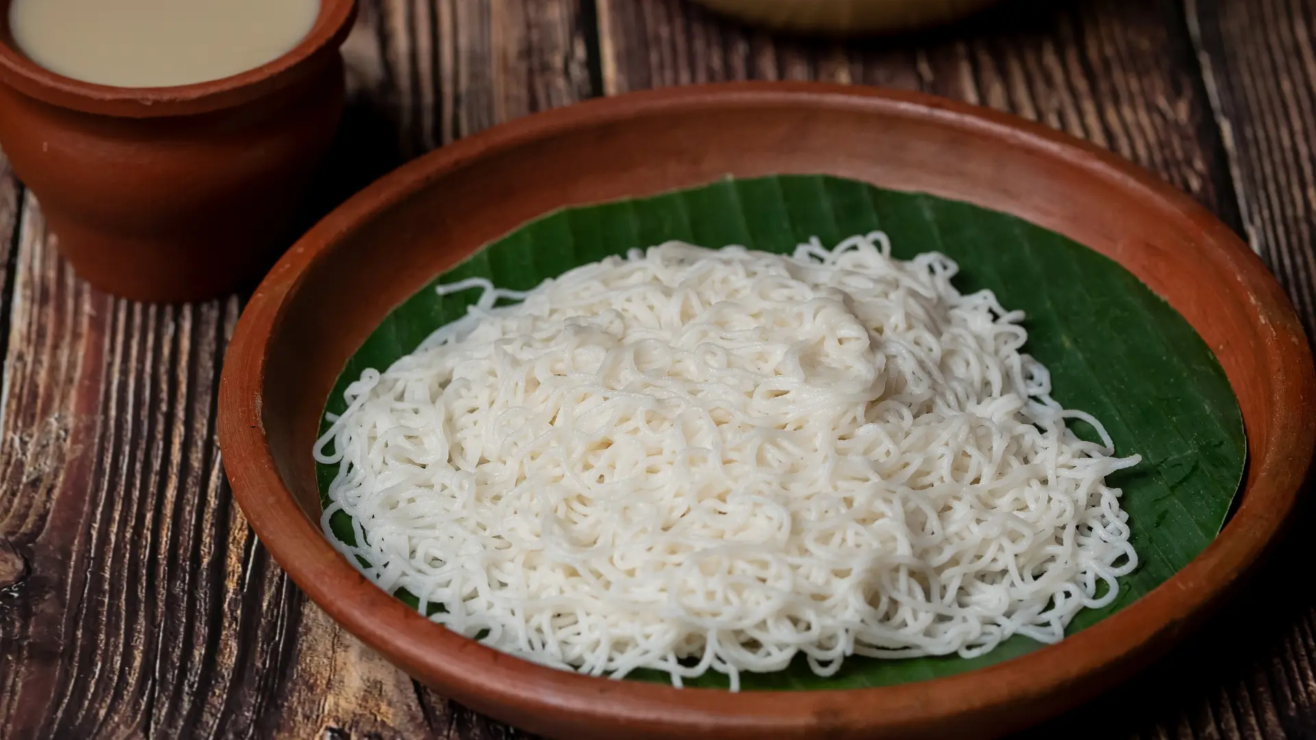 Idiyappam and Coconut Milk
