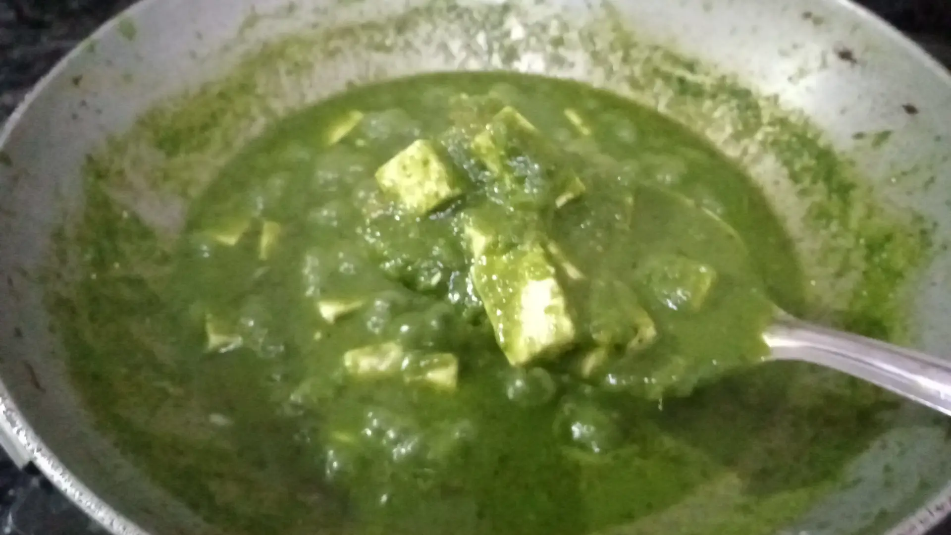 A cook's photo of Palak Paneer