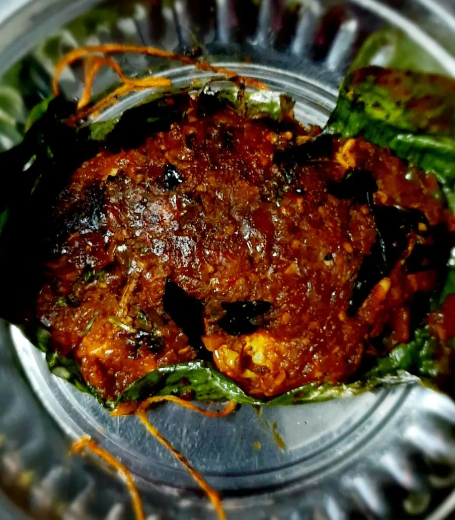 A cook's photo of Meen Pollichathu