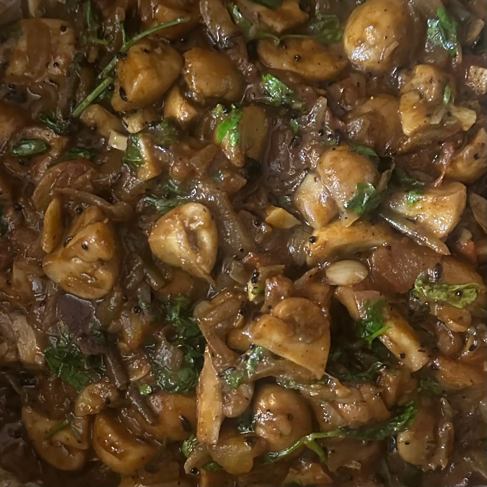 A cook's photo of Mushroom Thokku