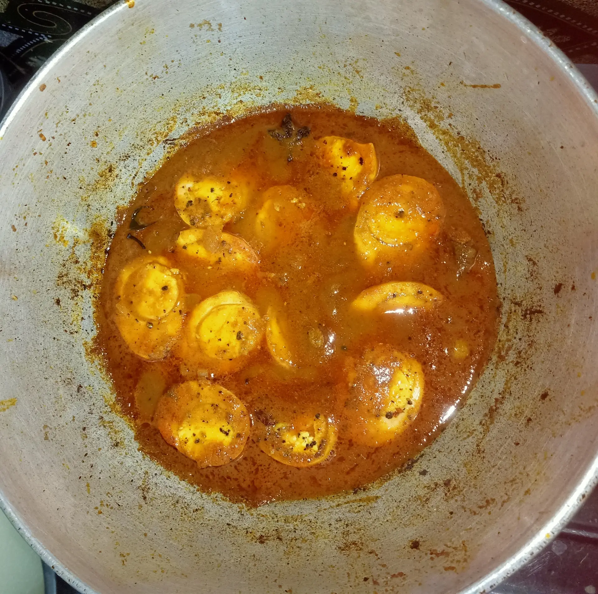 A cook's photo of Muttai Milagu Masala