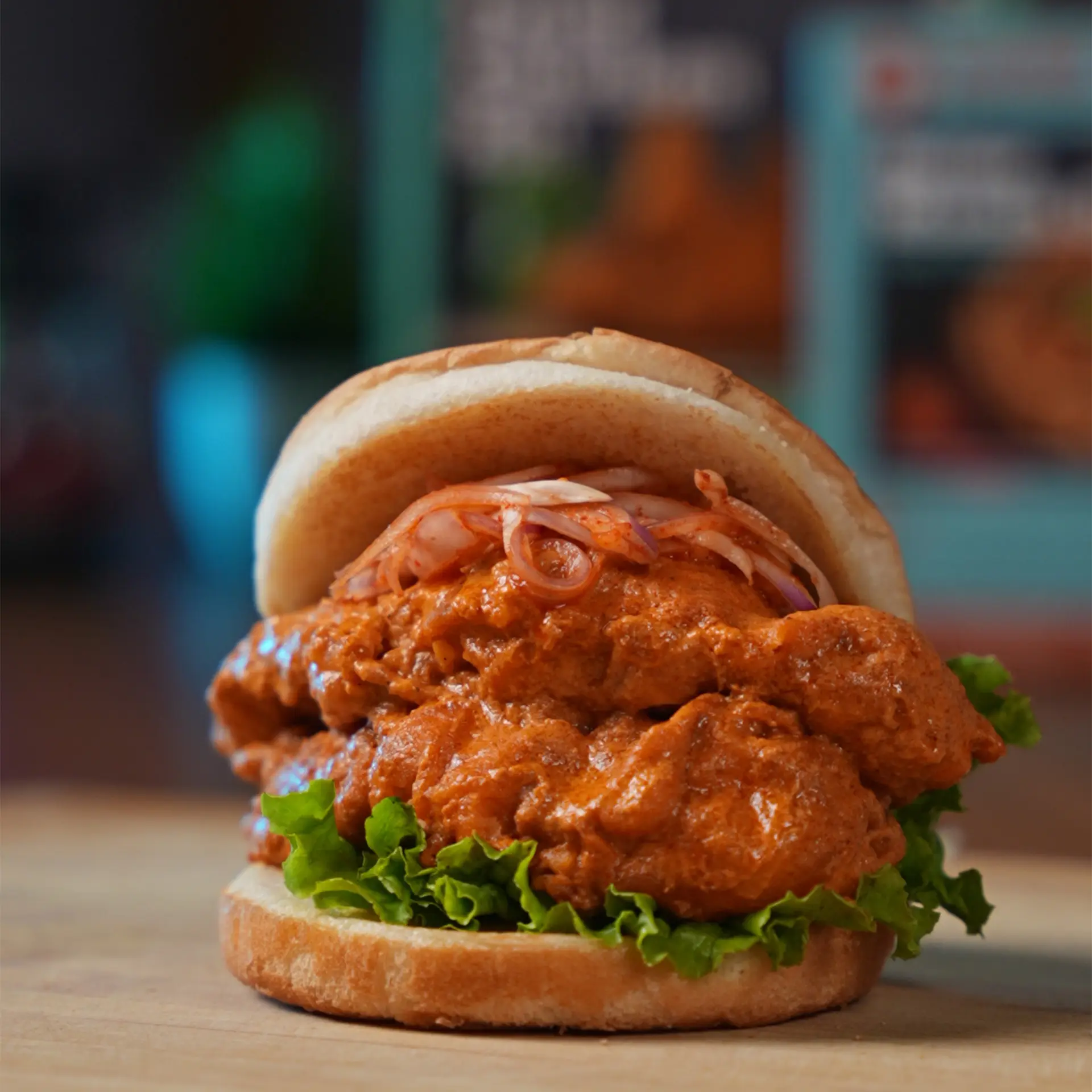 Cookd Fried Chicken Tikka Masala Burger