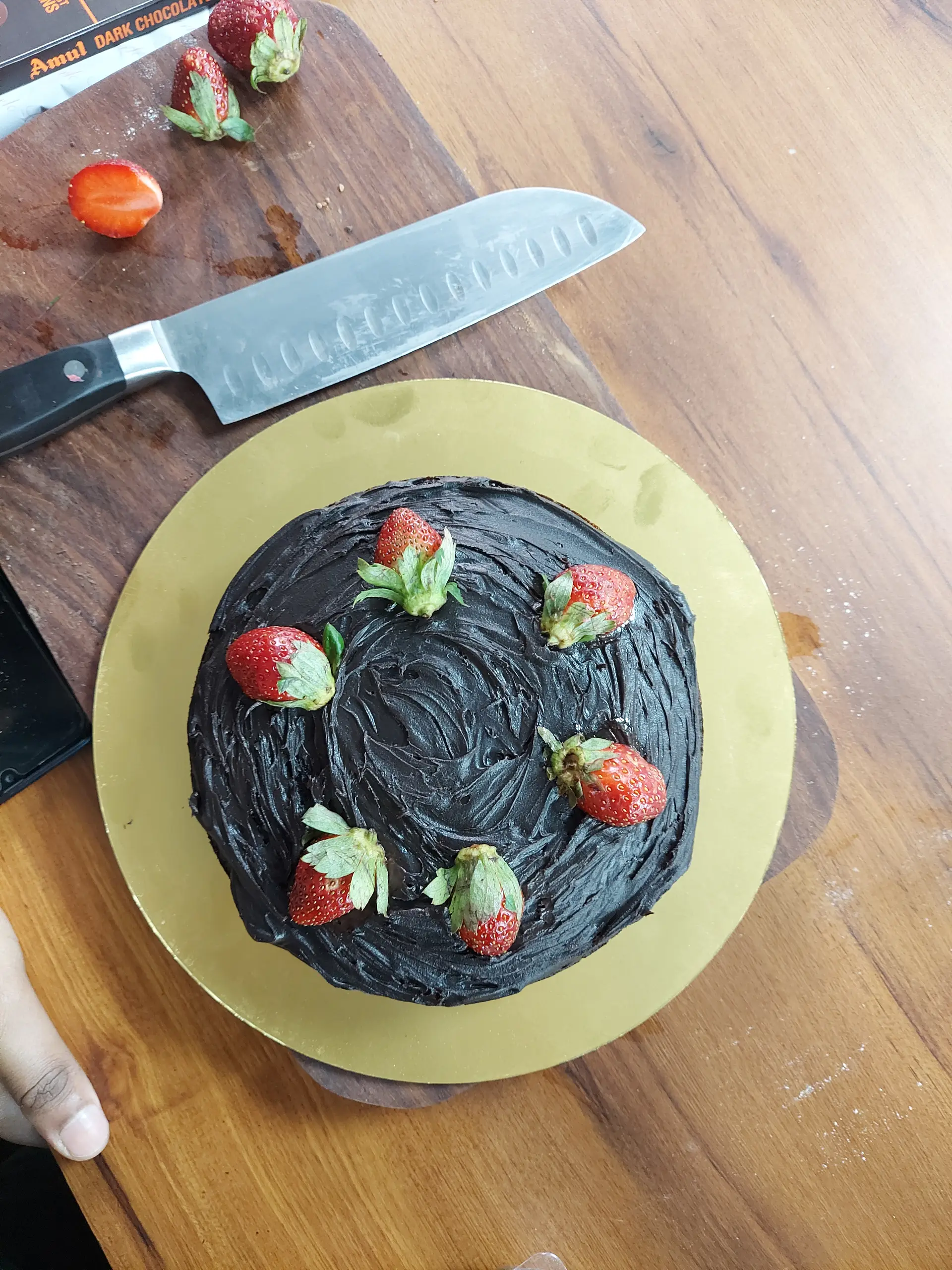 A cook's photo of Eggless Chocolate Cake
