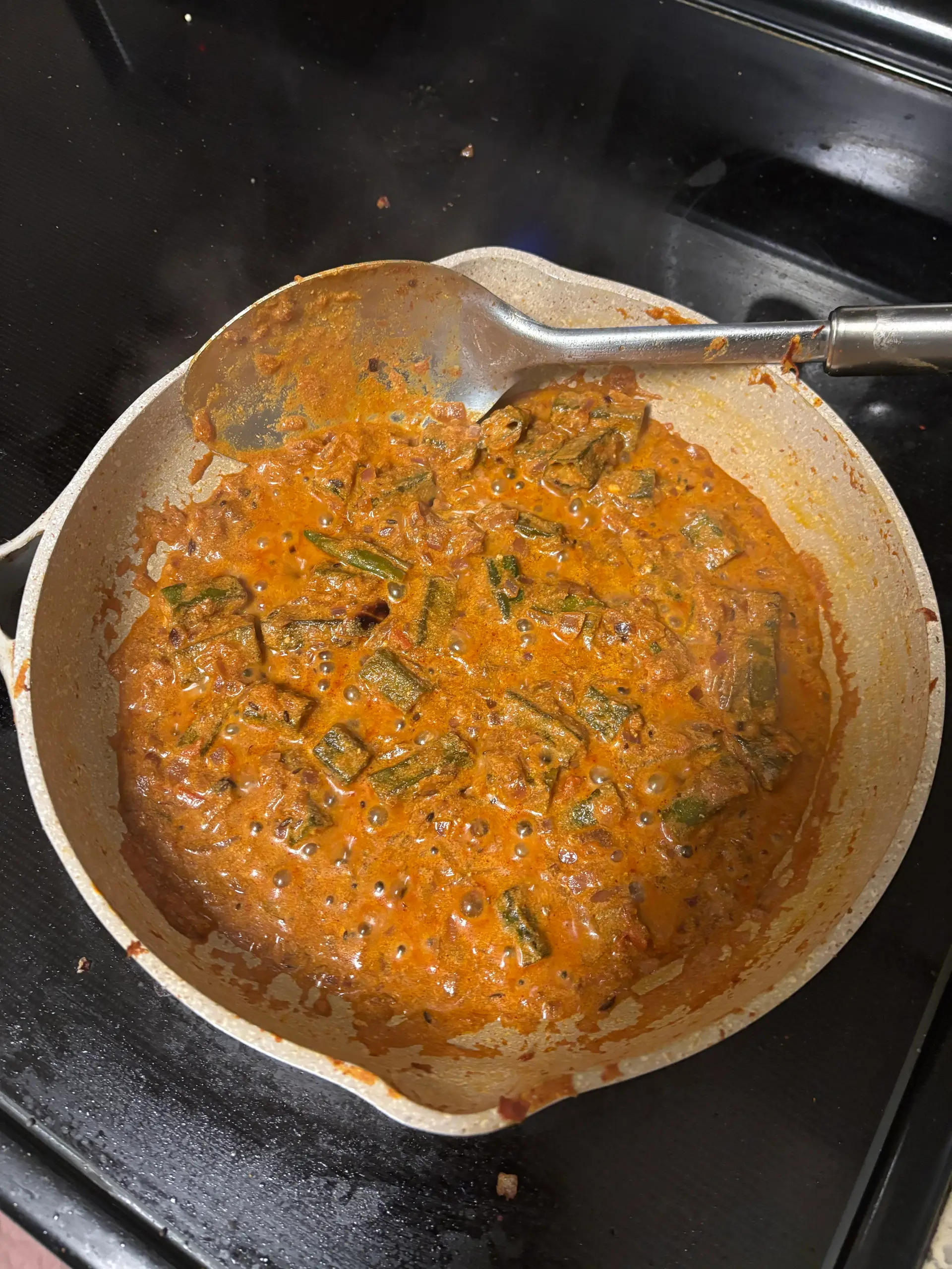 A cook's photo of Bhindi Masala